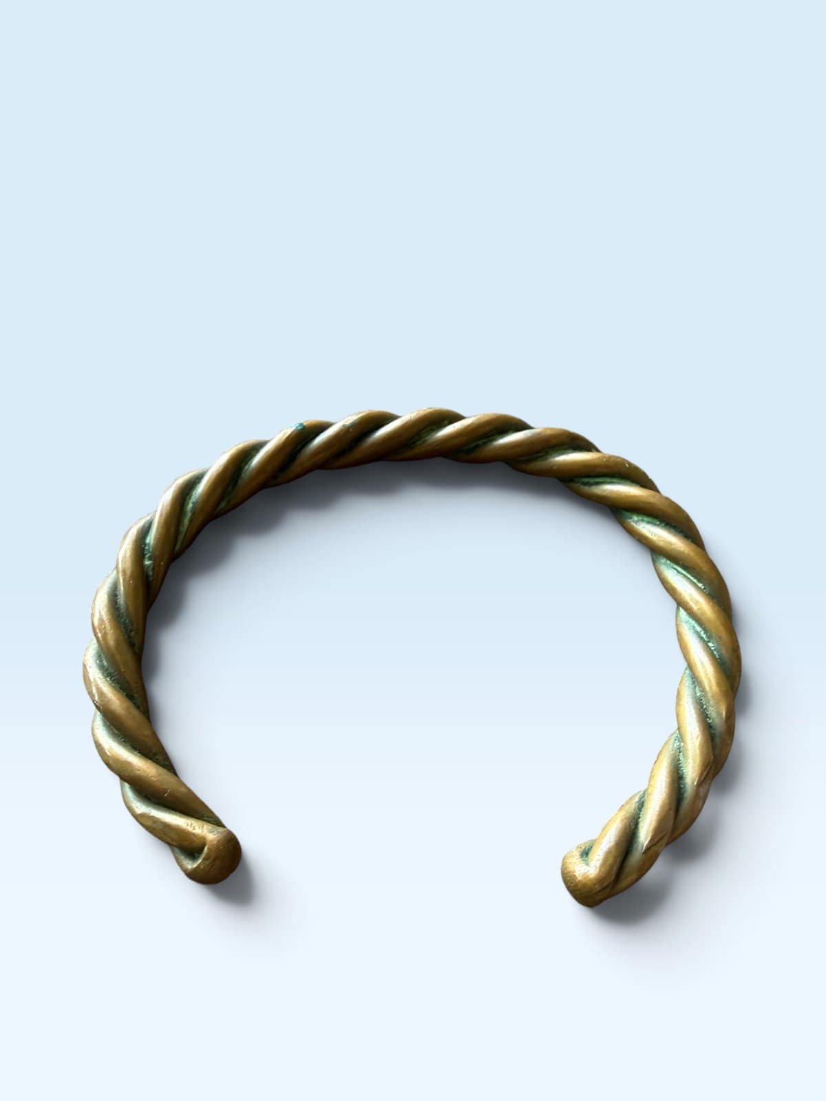 Twisted Rope Cuff Bracelet - Antiqued Copper Tone
