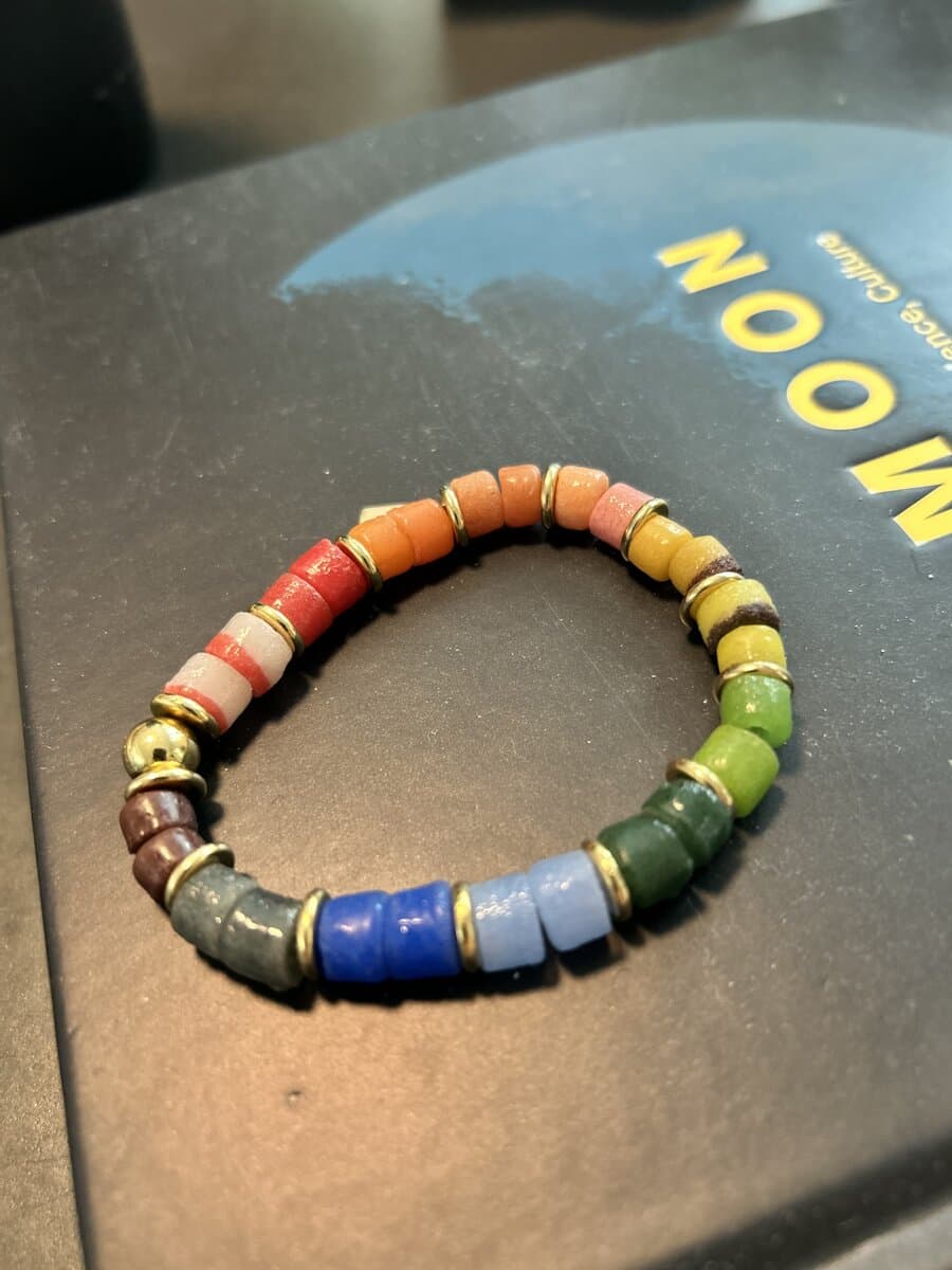 Rainbow Heishi Bead Stretch Bracelet