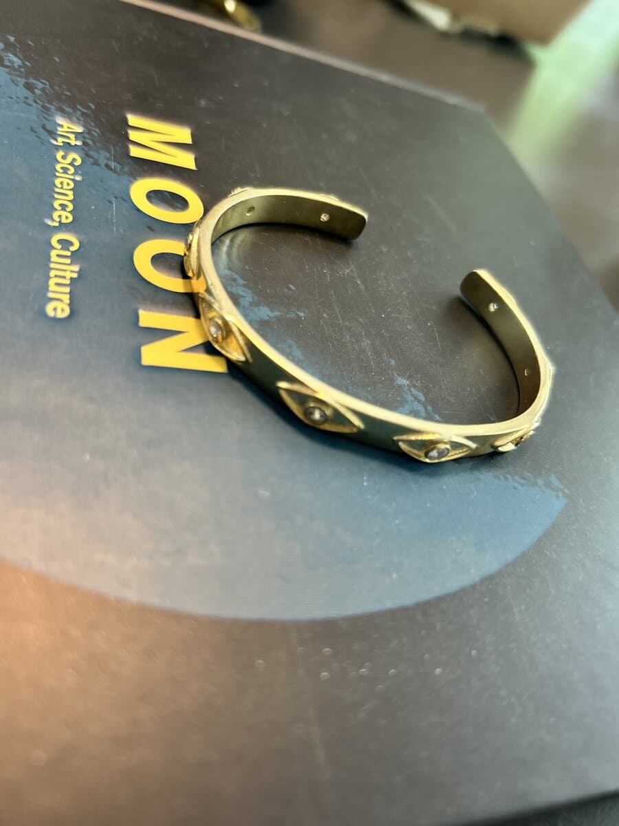 Gold Evil Eye Cuff Bracelet