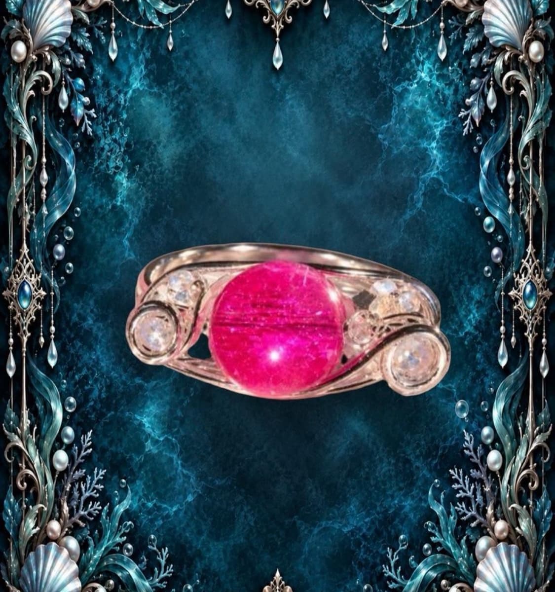 Wire Wrapped Ring with Pink Stone