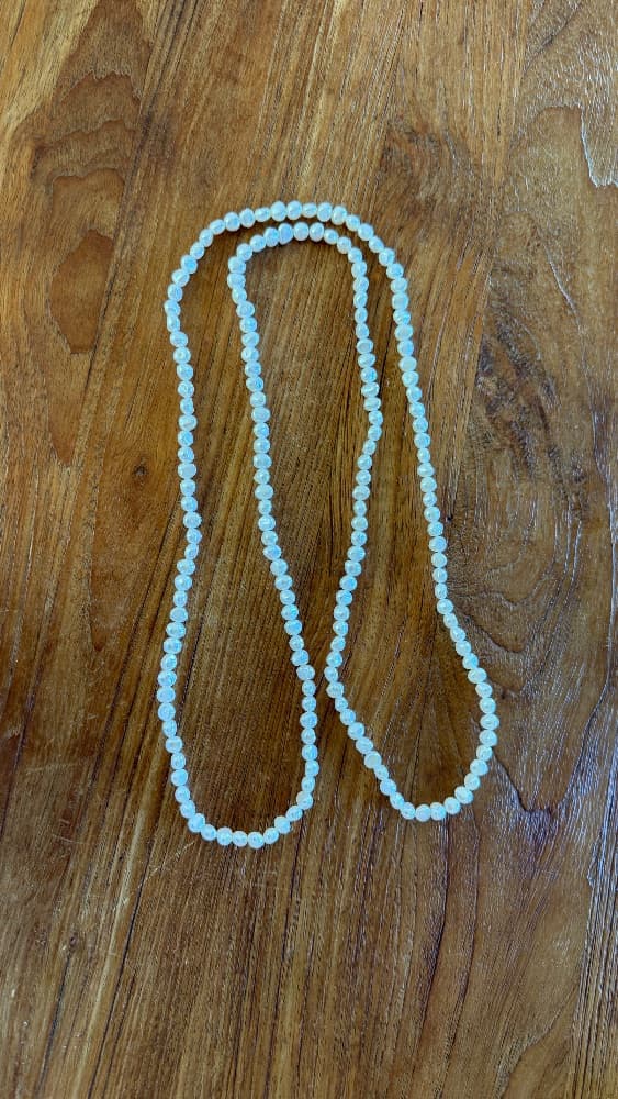 Long Freshwater Pearl Necklace - White Baroque Pearls