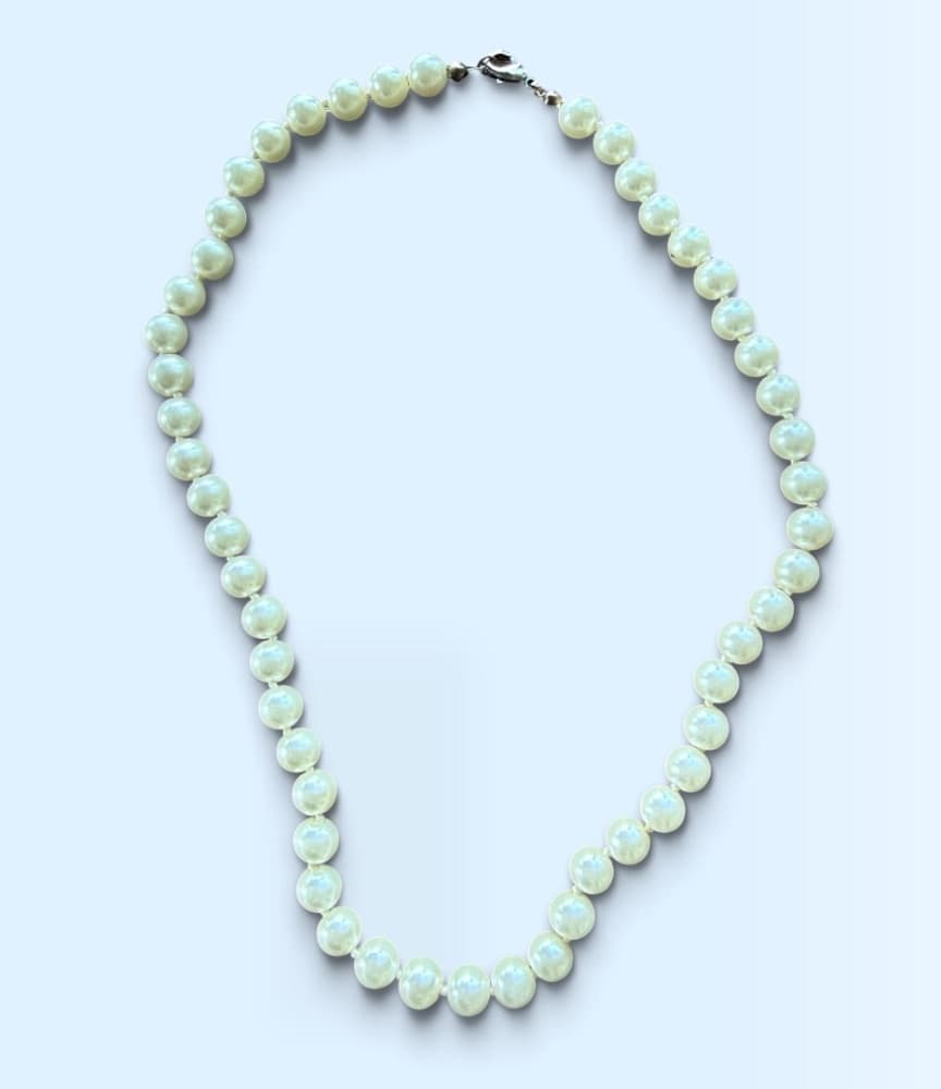 Classic Faux Pearl Strand Necklace - Creamy White