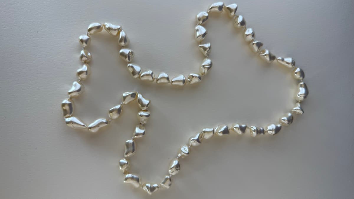 Baroque Faux Pearl Nugget Necklace