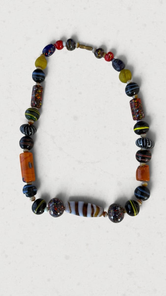 Multicolor Murano Glass Bead Necklace