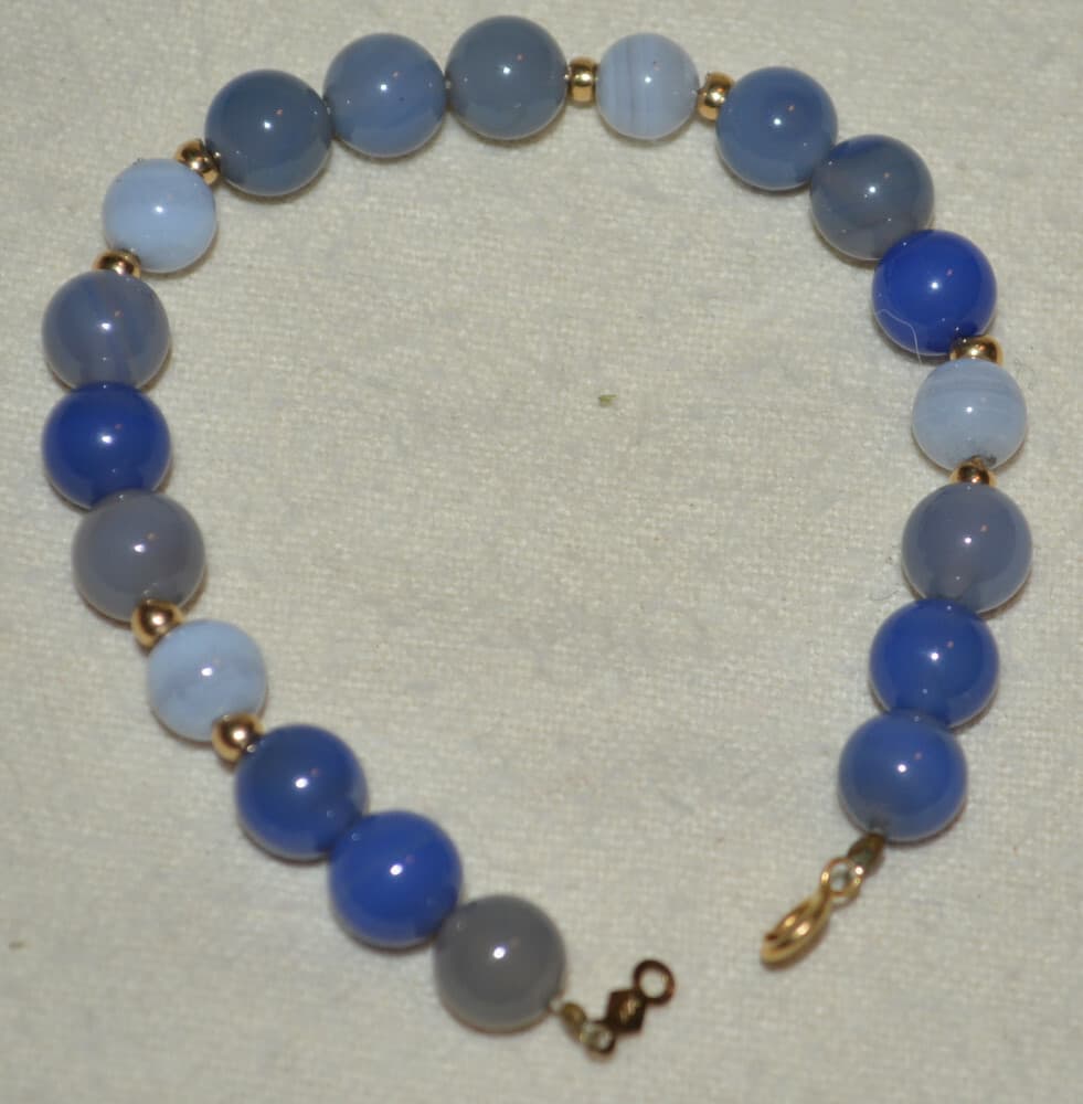 lavender shades 14K beads clasp Jade Bracelet