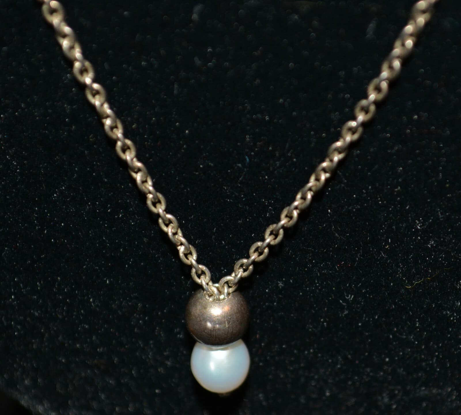 Fine Sterling Silver PEARL Charm Pendant CHAMIILA Necklace CHAM 925