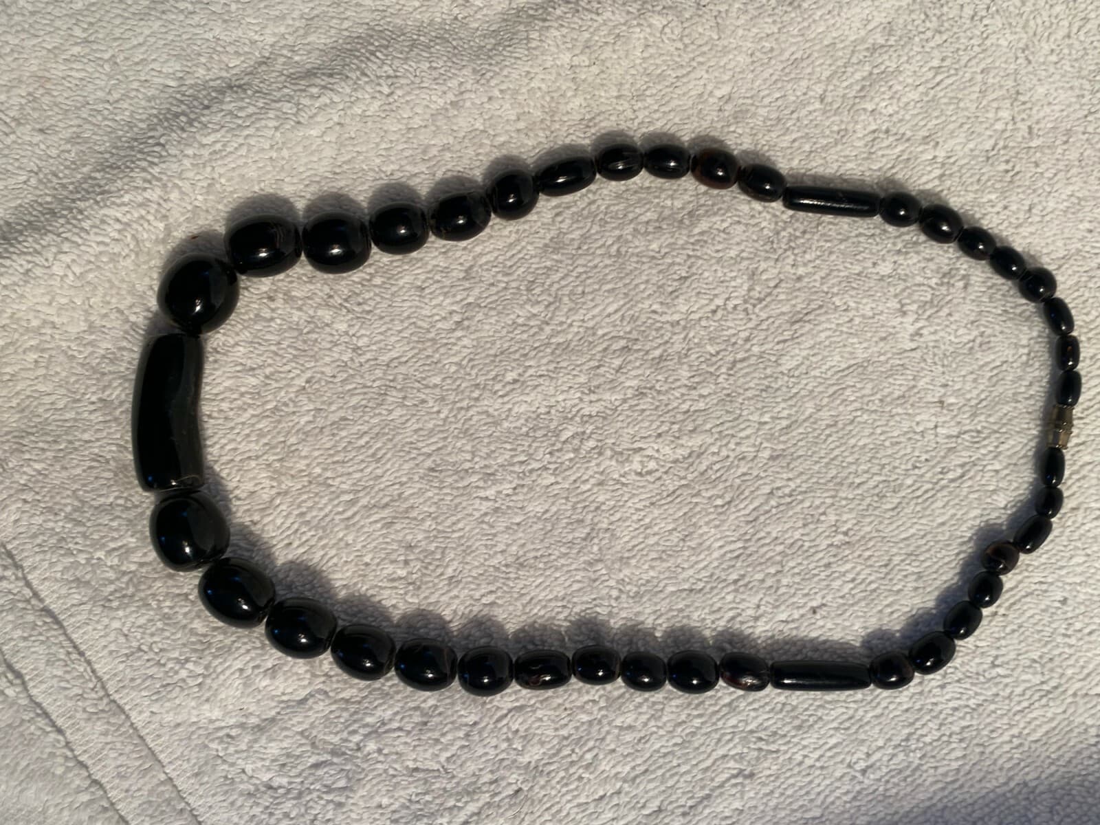 Vintage Royal Hawaiian Beautiful Genuine Black Coral Graduated Necklace
