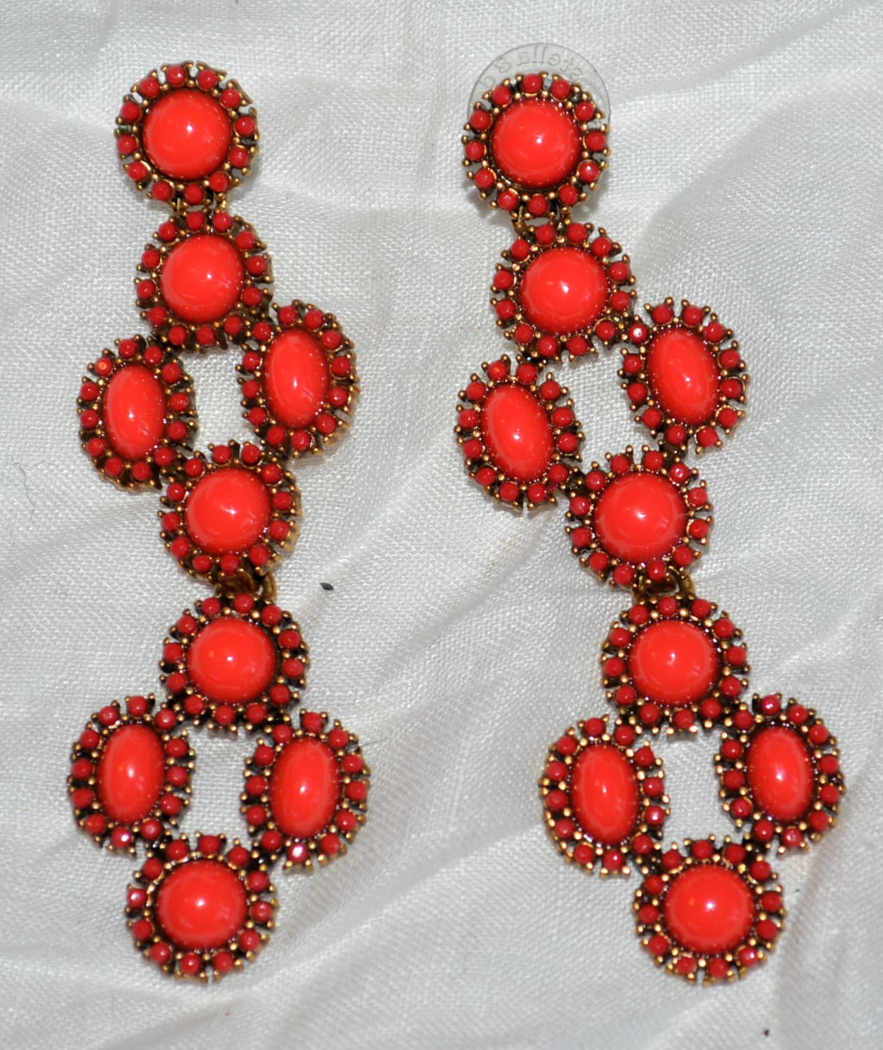 stella & dot Gala Statement Chandelier Earrings Sardinia wear 3 ways FABULOUS