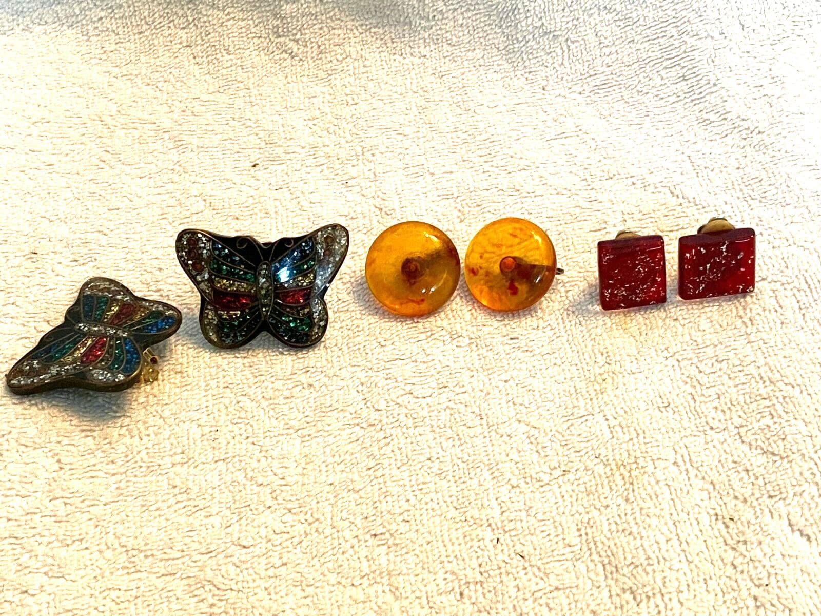 Vintage lot of Acrylic Lucite Clip On Earrings
