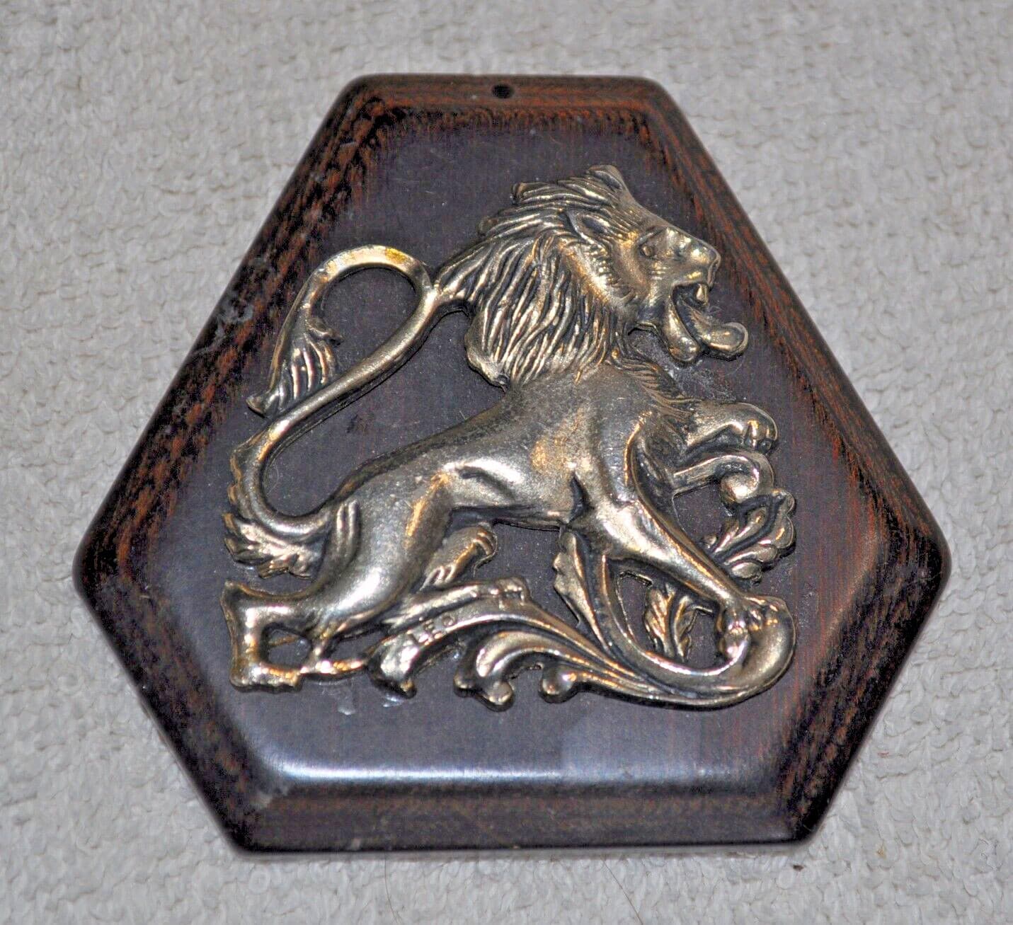 vintage HERALDIC lion Coat of arms Pendant 1950's 60's zodiac LEO