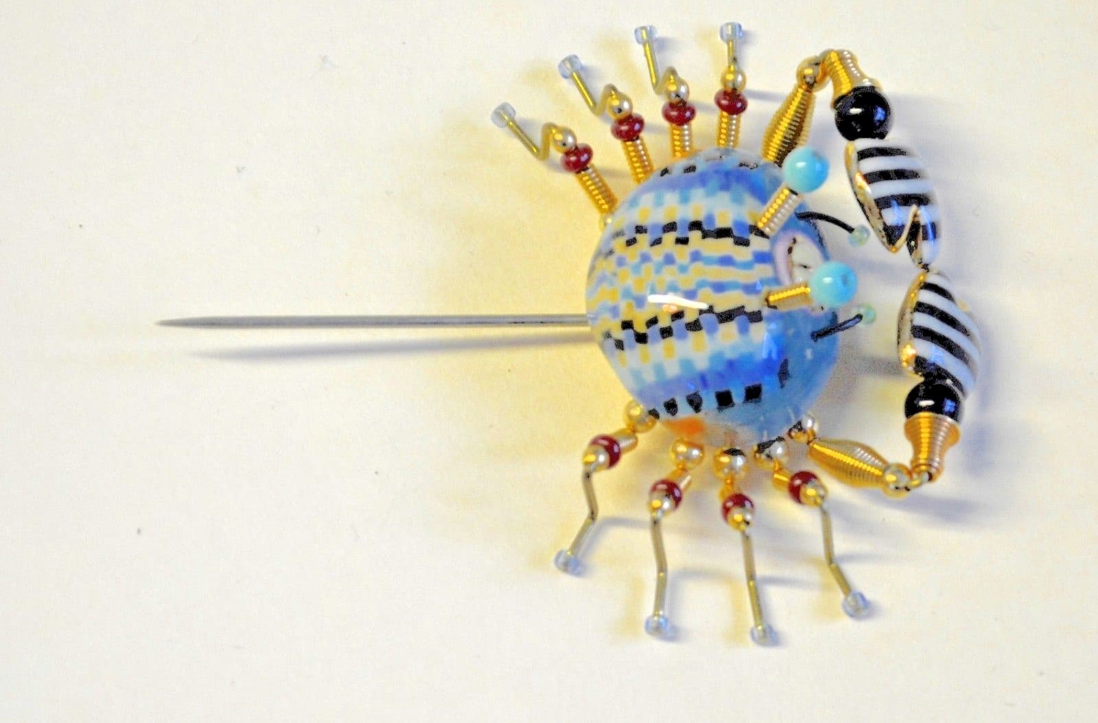 Jewelry 10 Cynthia Chuang crab Pin signed porcelain painted