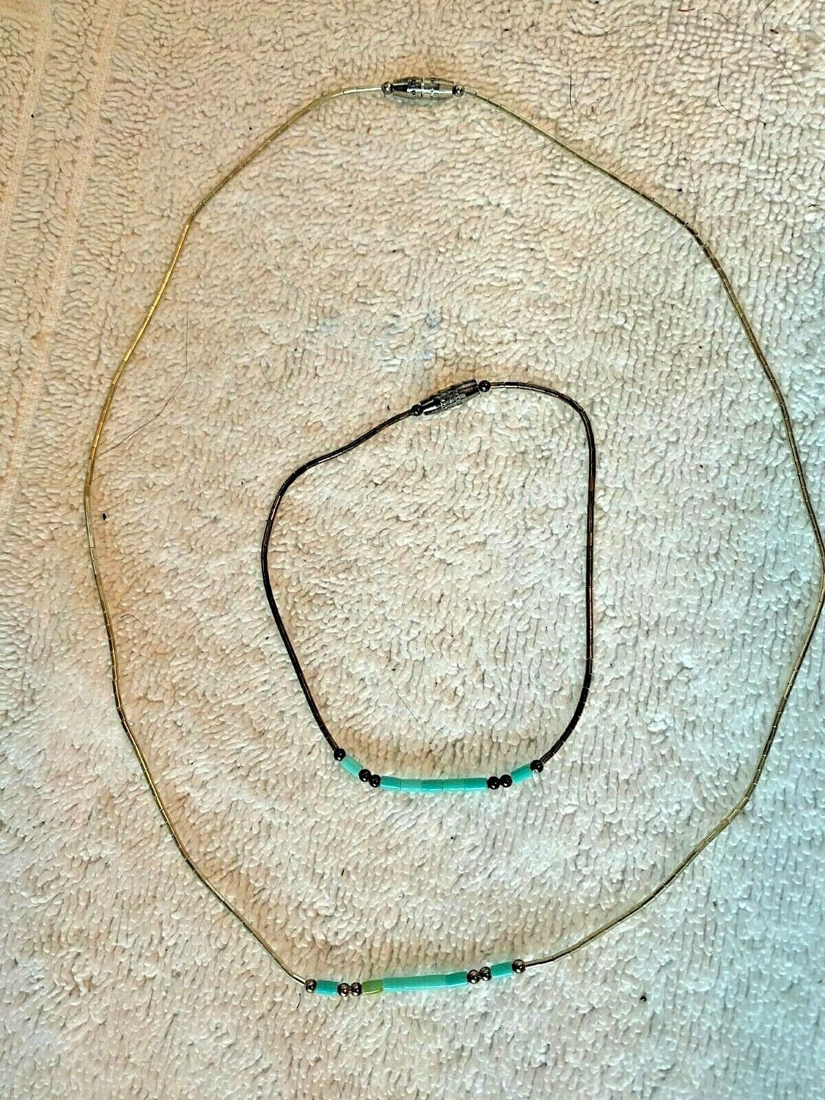 liquid sterling silver turquoise necklace and bracelet