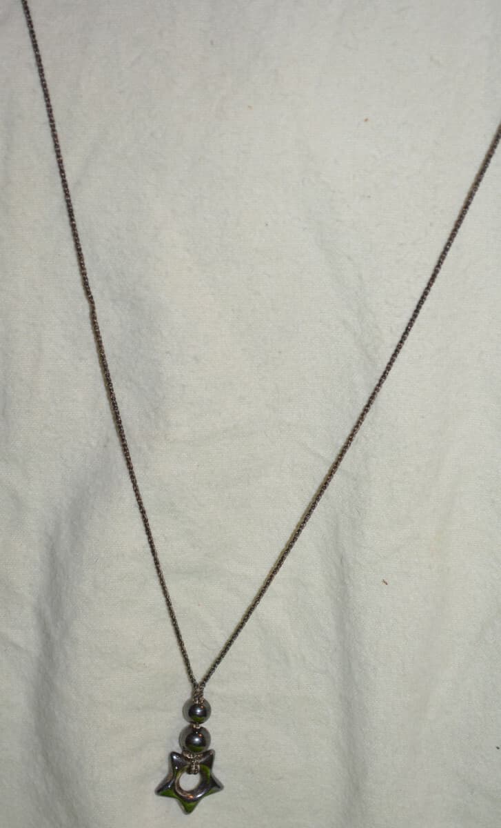 Chamila ish Sterling Silver .925 STAR BALL Long Necklace