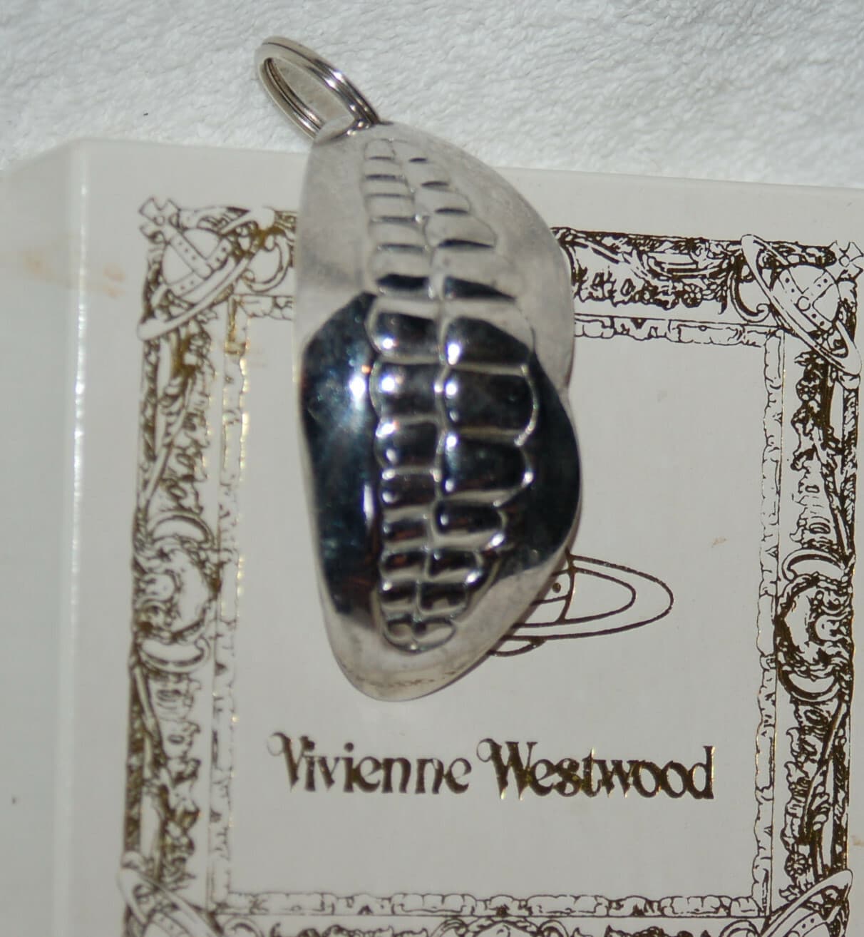 Vivienne Westwood silver teeth mouth pendant zip pull, whatever u want Keychain