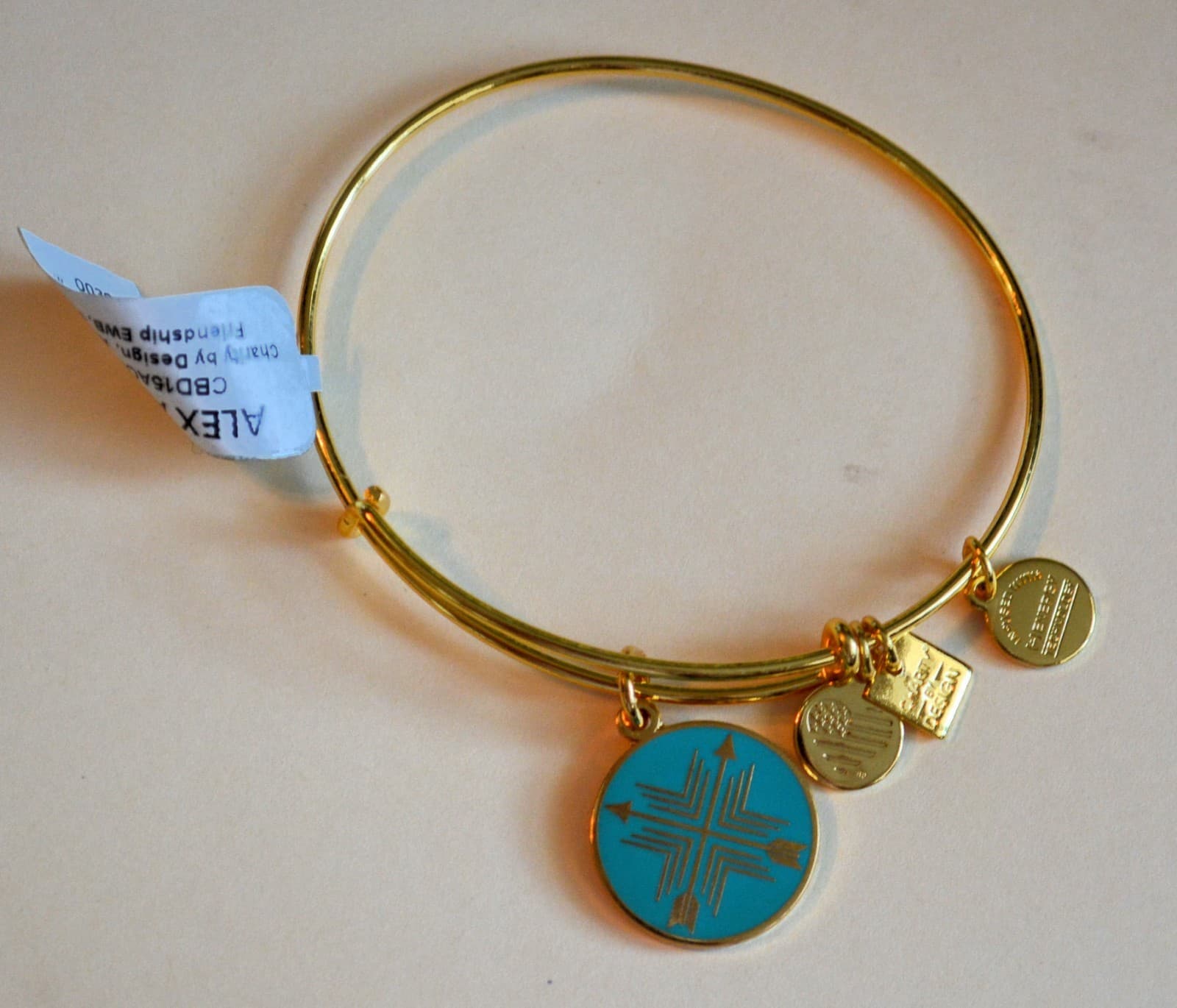 NEW NWT alex and ani bracelet - arrows of friendship gold expandable SHINY NEW