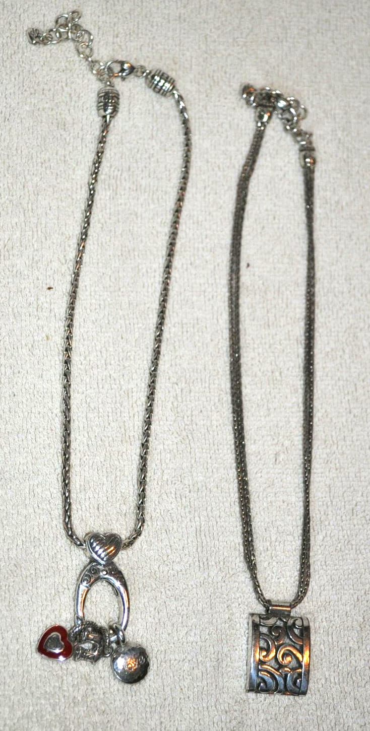 Brighton Heart Lanyard Charm Clip Swarovski Crystal Necklace & charms LOT