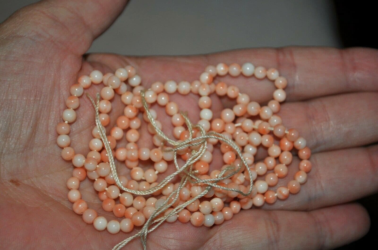 Genuine Angel Skin Beads - All Natural Coral 2 16" strands for a necklace