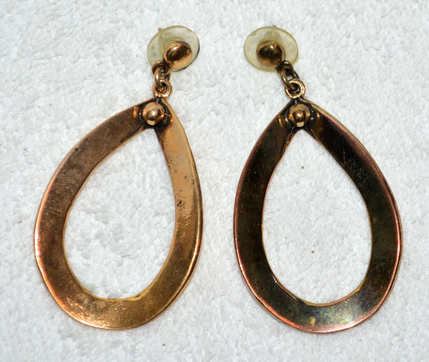 OLD MODERNIST AVANTE GARDE VINTAGE EARRINGS dangle hoops sweet