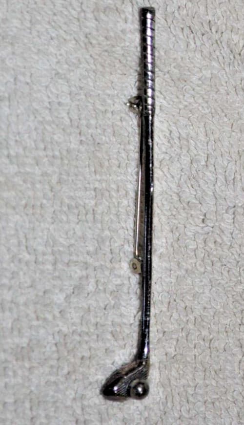 VINTAGE BEAU STERLING SILVER 925 GOLF GOLFING PIN BROOCH DRIVER