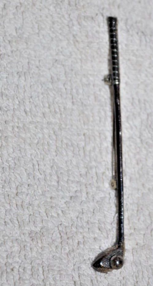 Vintage Beau Sterling Silver 925 Golf Golfing Pin Brooch Driver