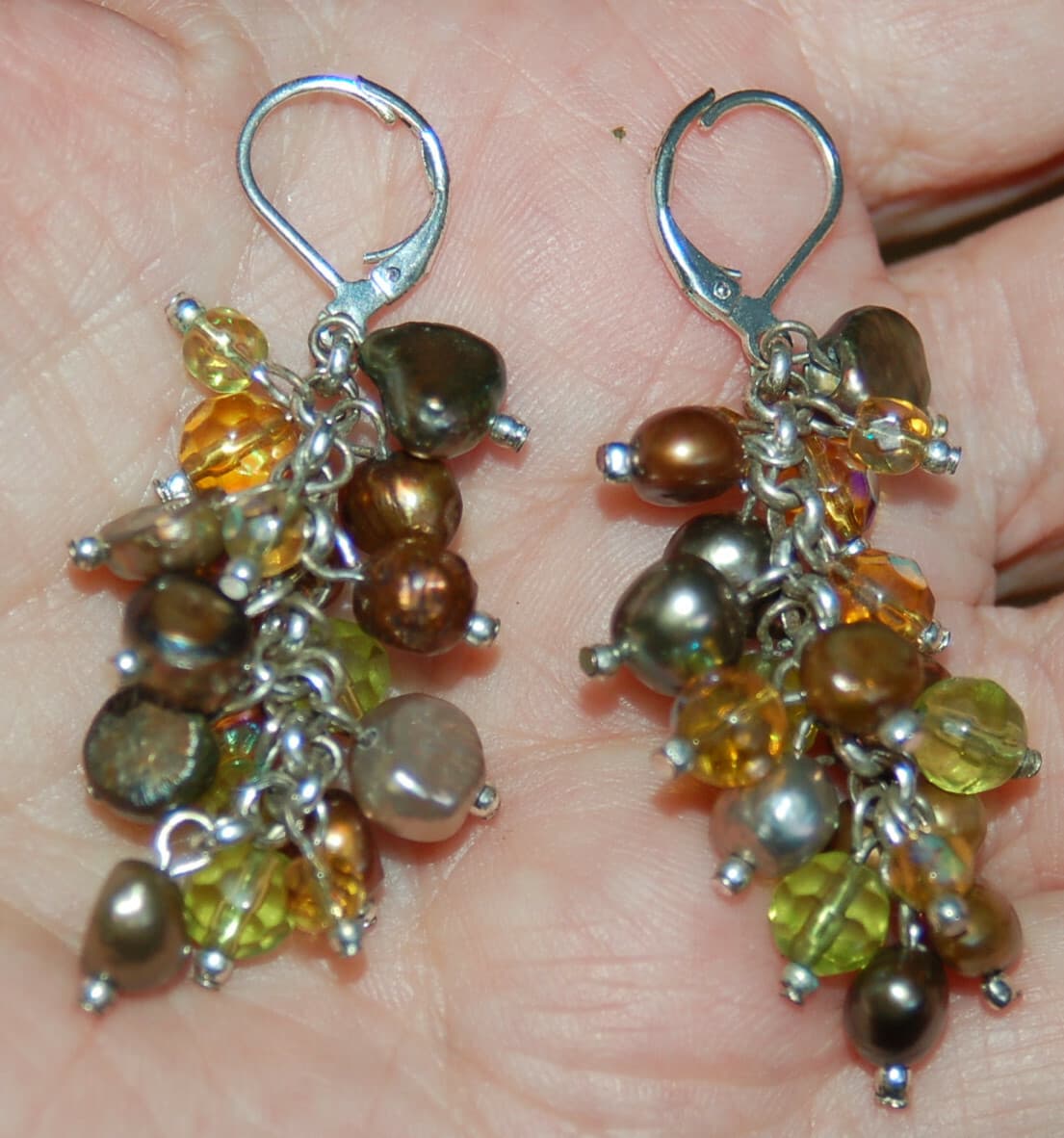 real pearl briolette earrings drop