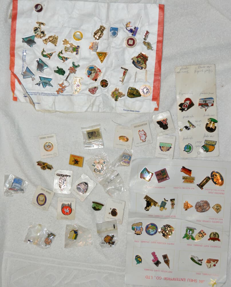 SALESMAN SAMPLE lapel tie tac collection unique LOT pins PIN enamel metal