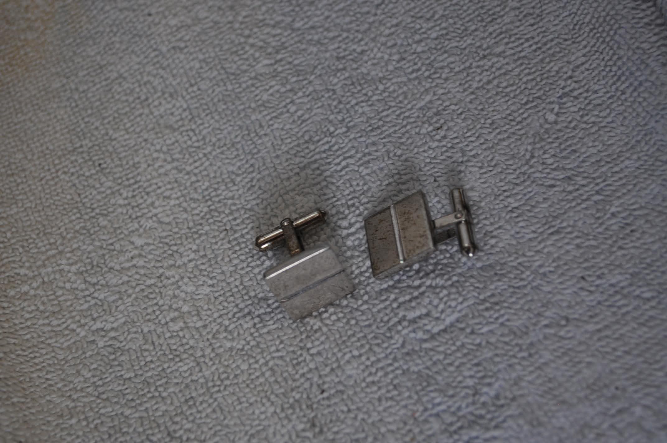 Mid-Century Sterling Bar Cufflinks