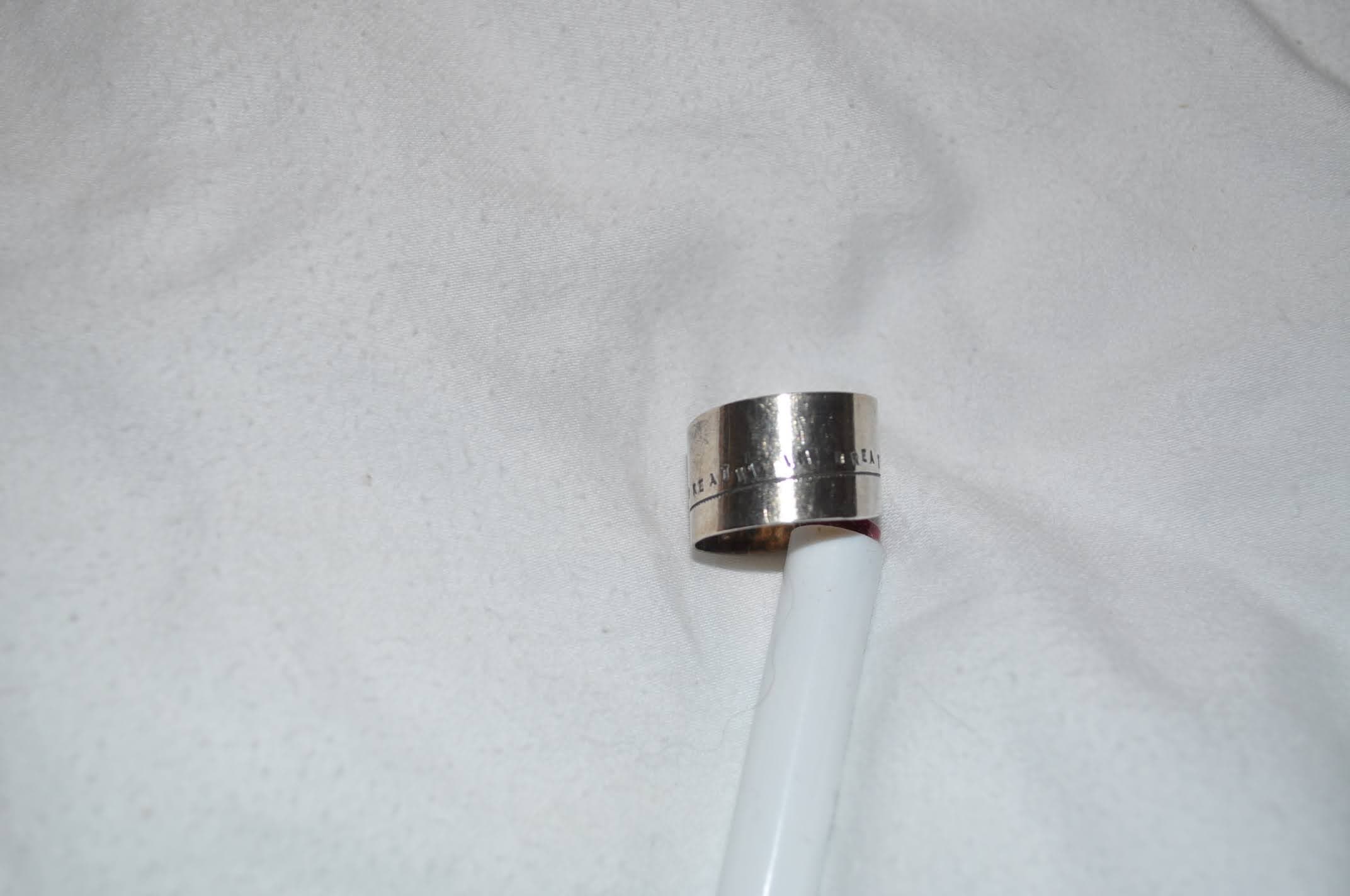 Wide Engraved Sterling Band Ring