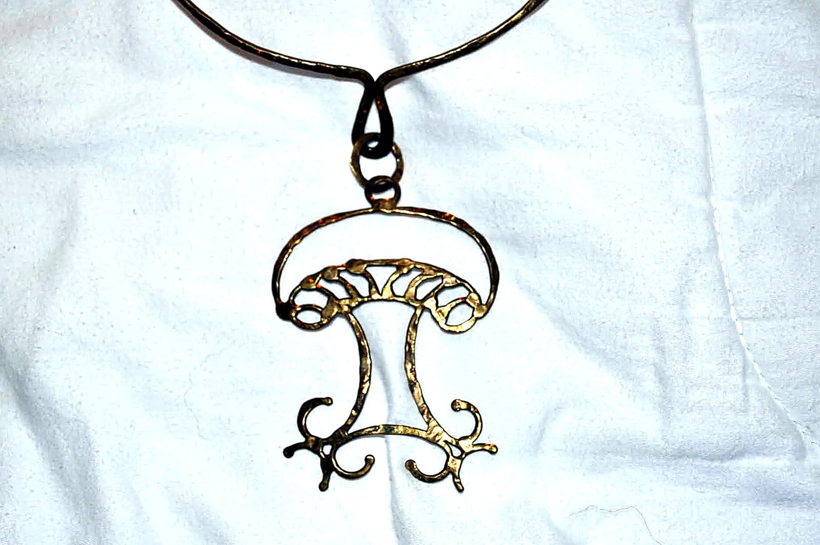 Brass Tree-of-Life Pendant Choker