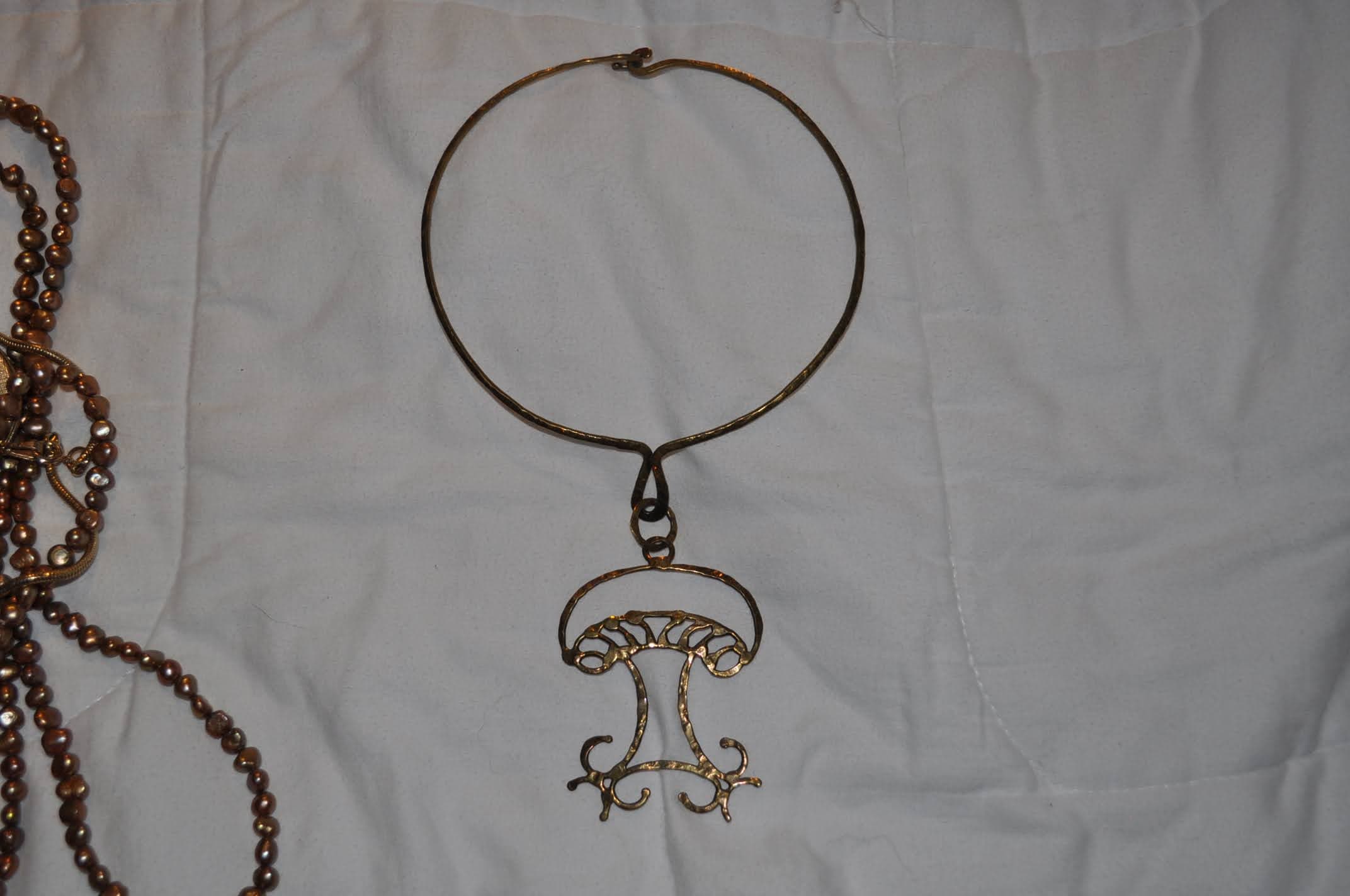 Brass Tree-of-Life Pendant Choker