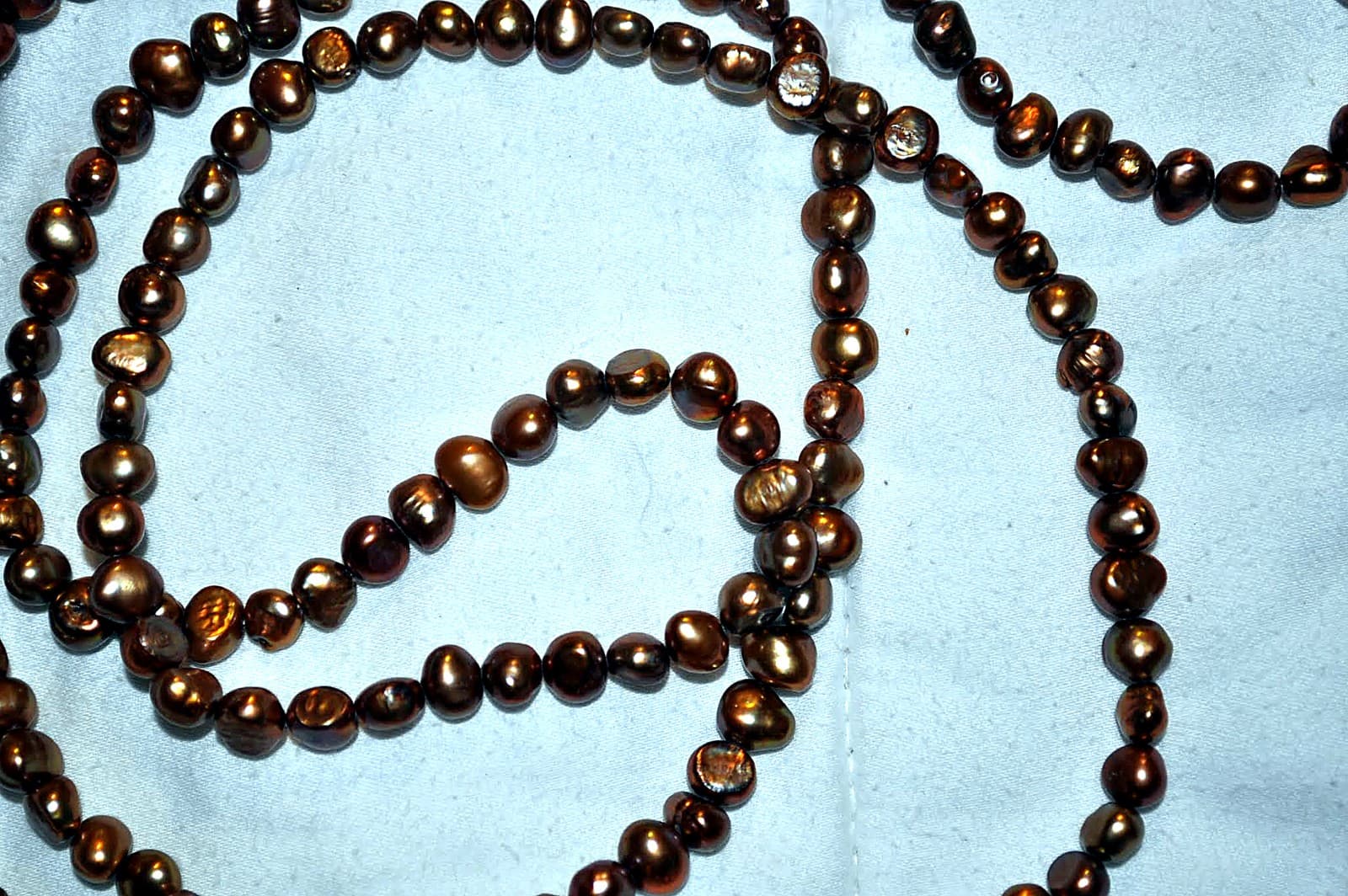 Long Bronze Freshwater Pearl Strand