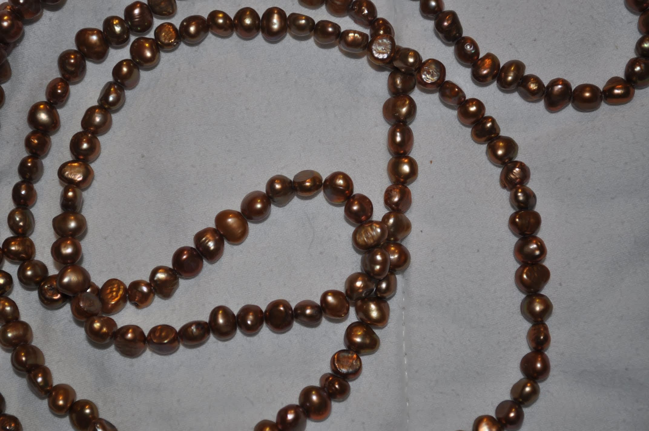 Long Bronze Freshwater Pearl Strand