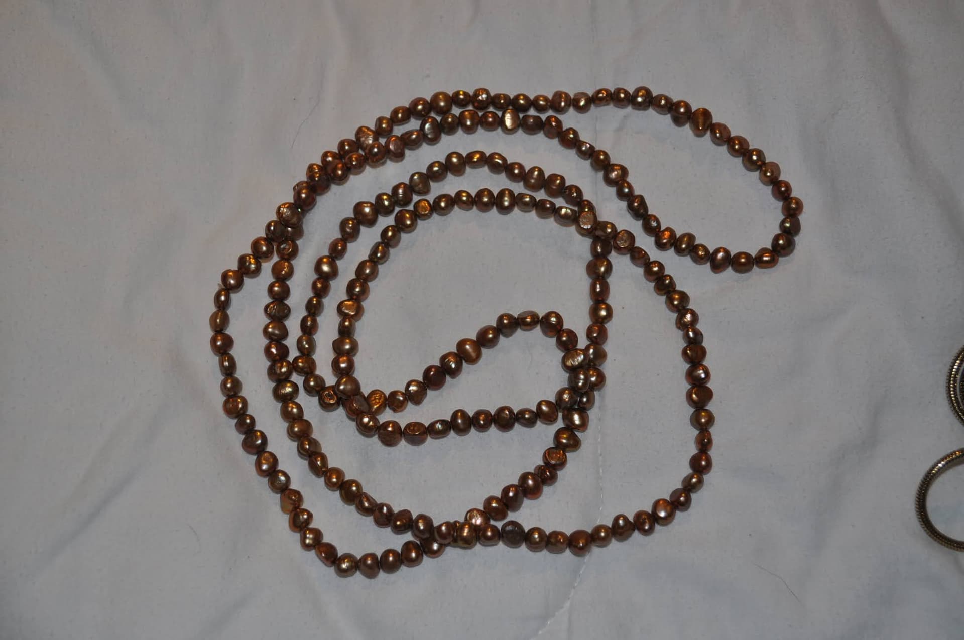 Long Bronze Freshwater Pearl Strand