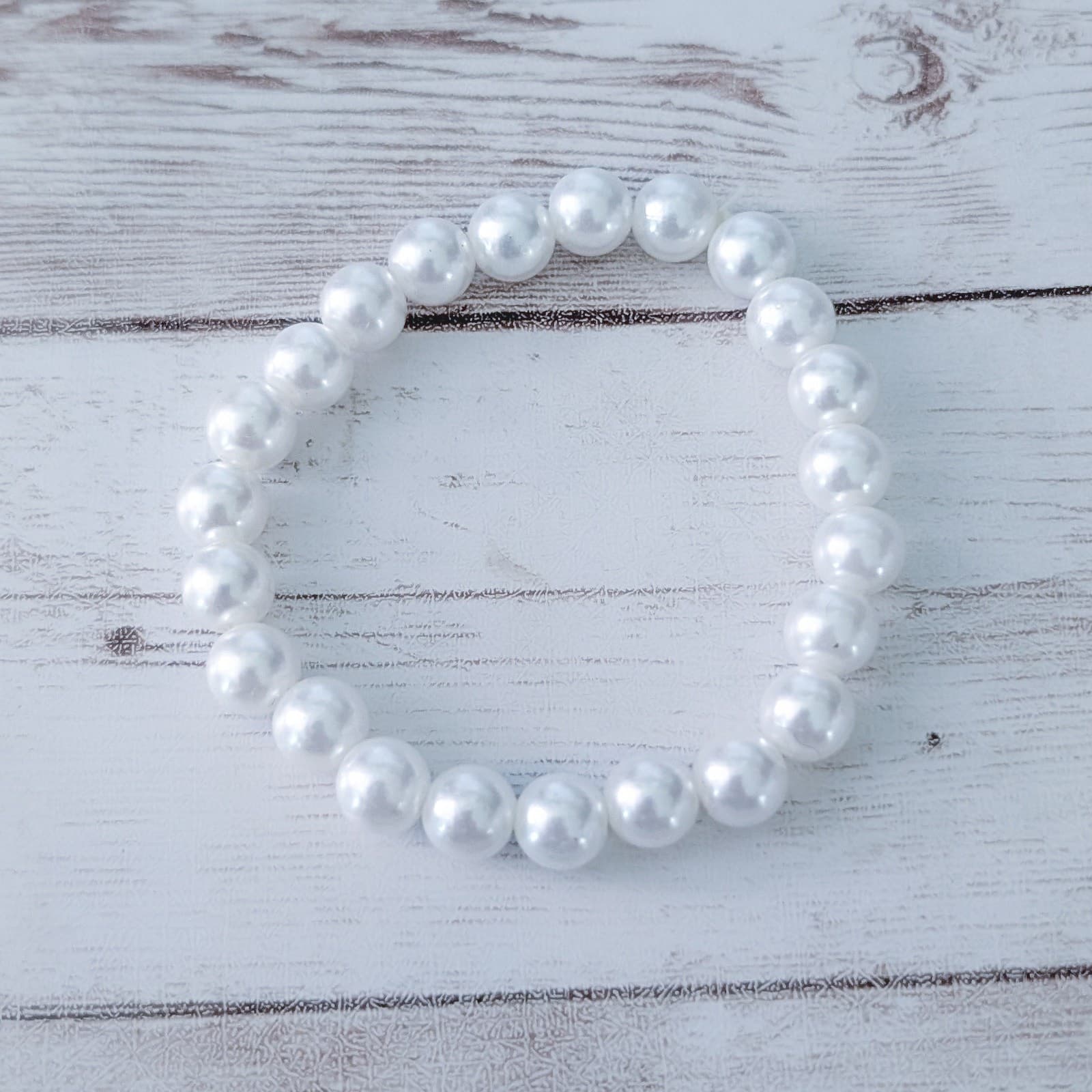 Faux Pearl Stretch Bracelet