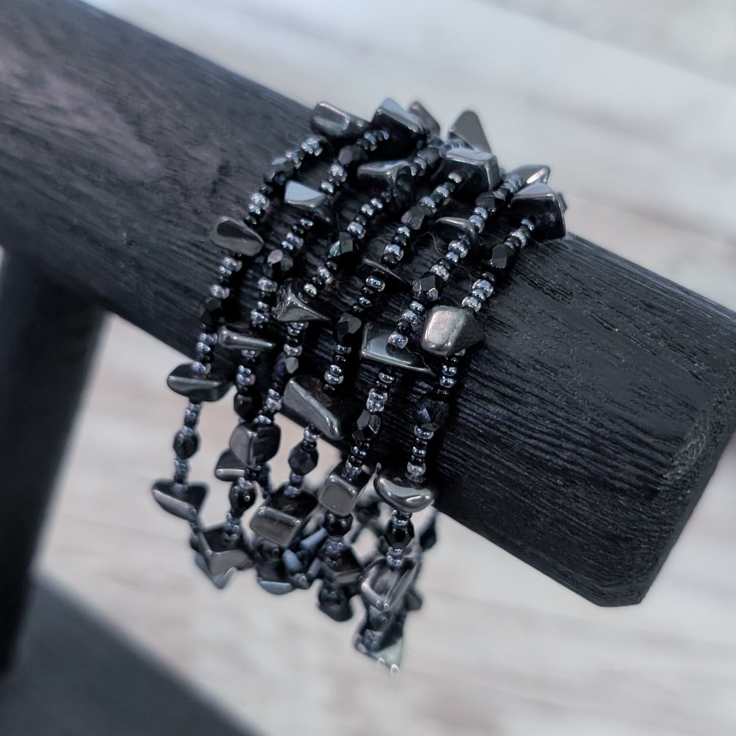 Vintage Bracelet - Multi Strand - Dark Tones/Blue - Statement