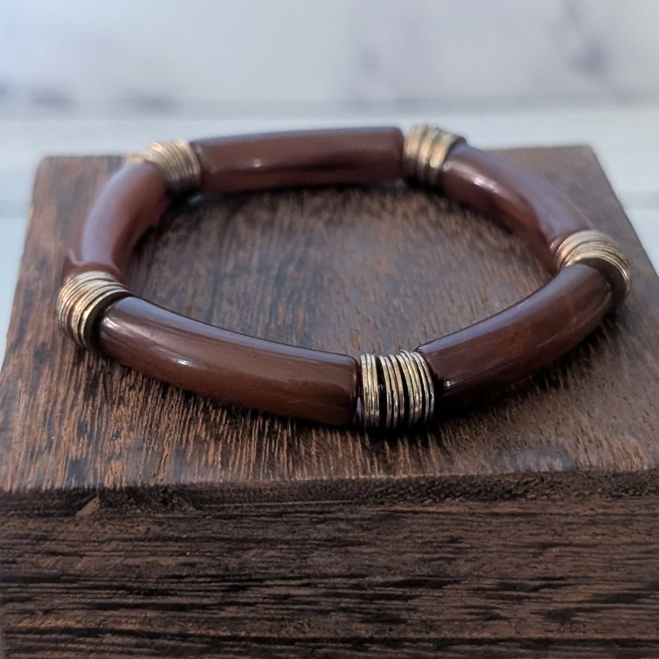 Vintage Stretch Bracelet - Chunky & Unusual - Statement
