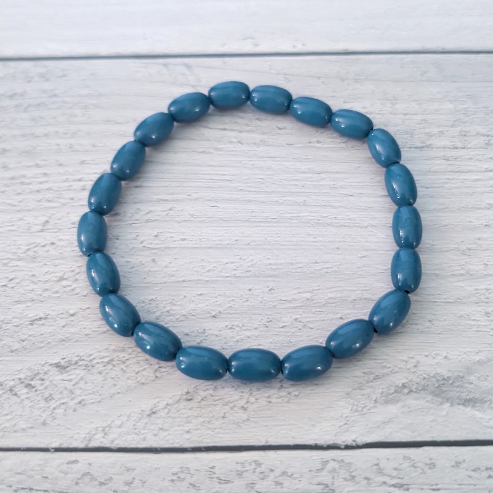 Dark Turquoise Tone Stretch Bracelet
