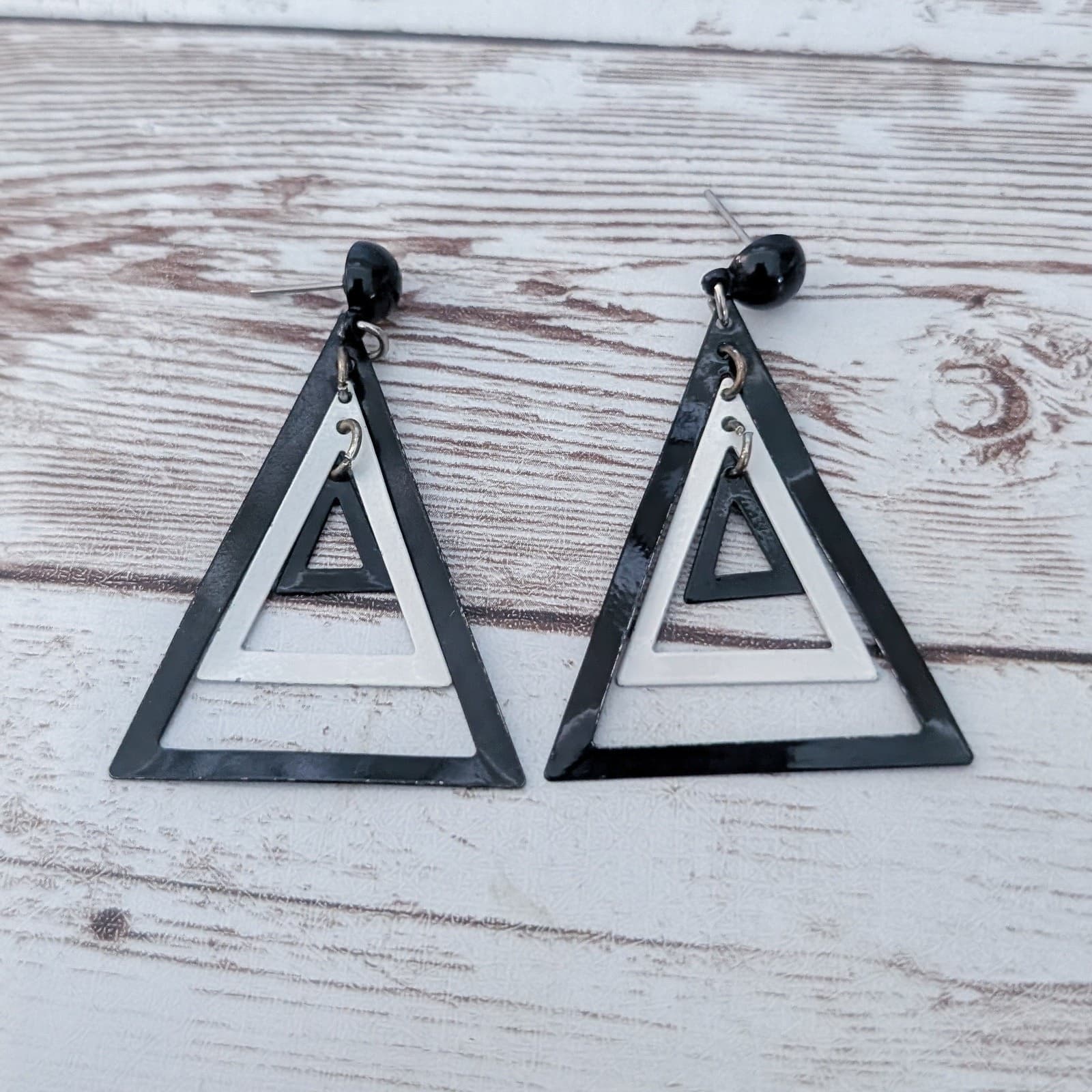 Vintage Stud Earrings Dangle Earrings Retro Triangle Design