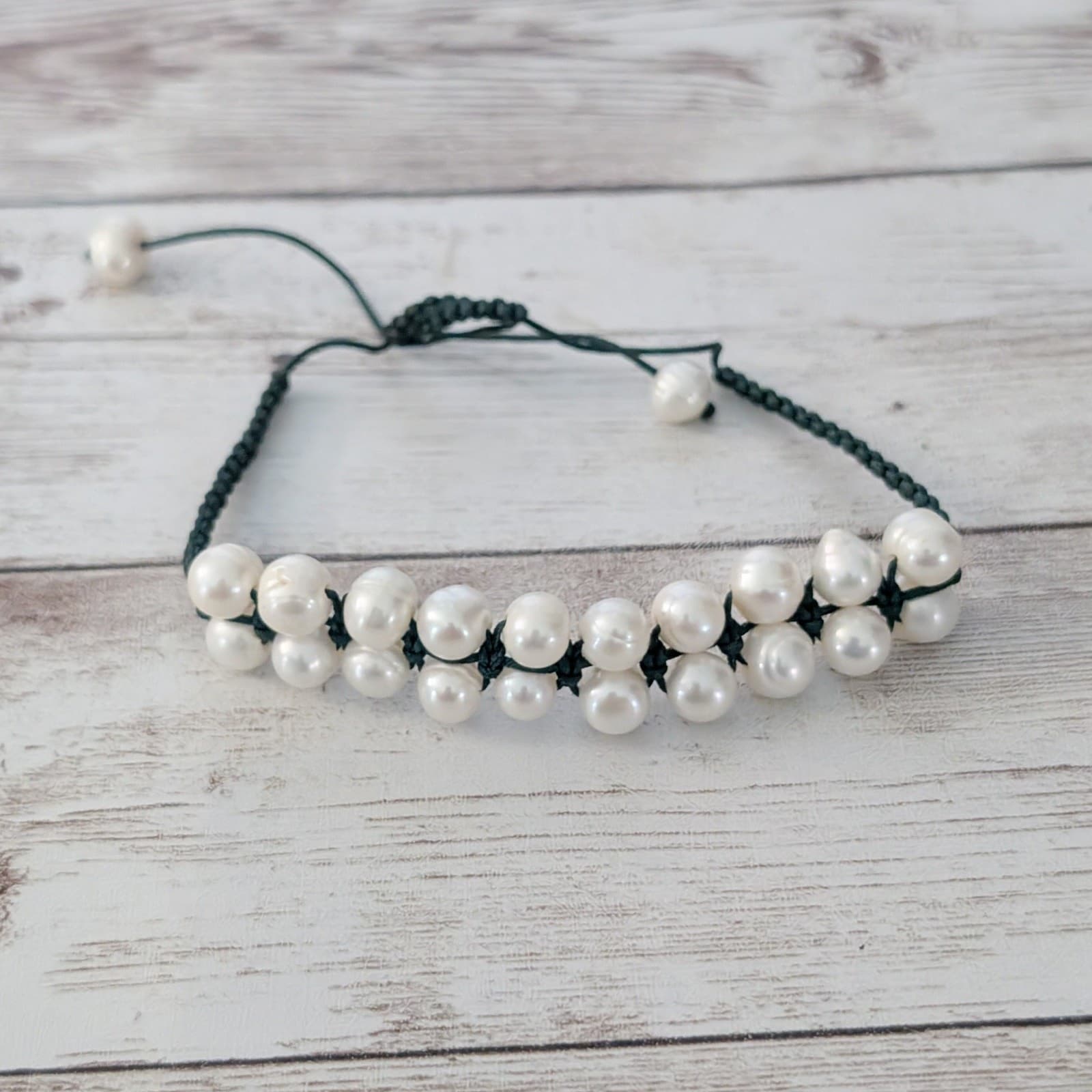 Unusual Pearl Bracelet - Adjustable