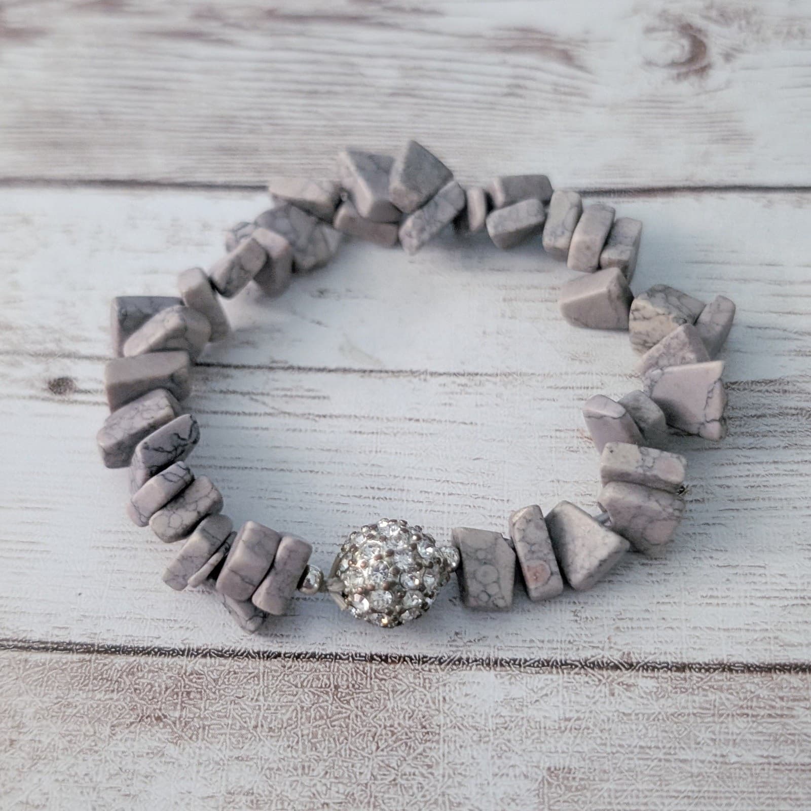 Stretch Bracelet Dusky Tones Brownish with Purple Undertones
