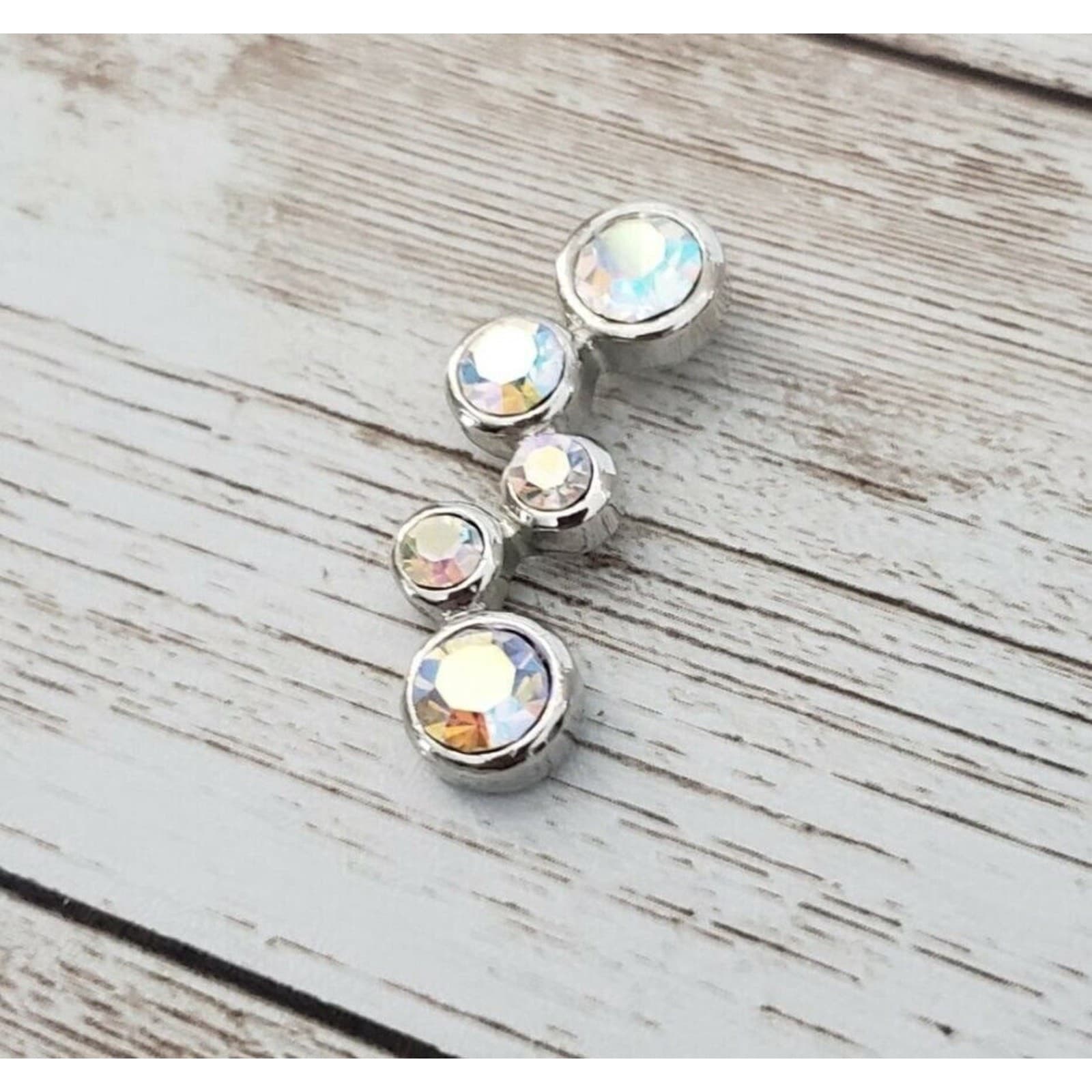 Geometric Iridescent Gem Pendant (No Chain Included)