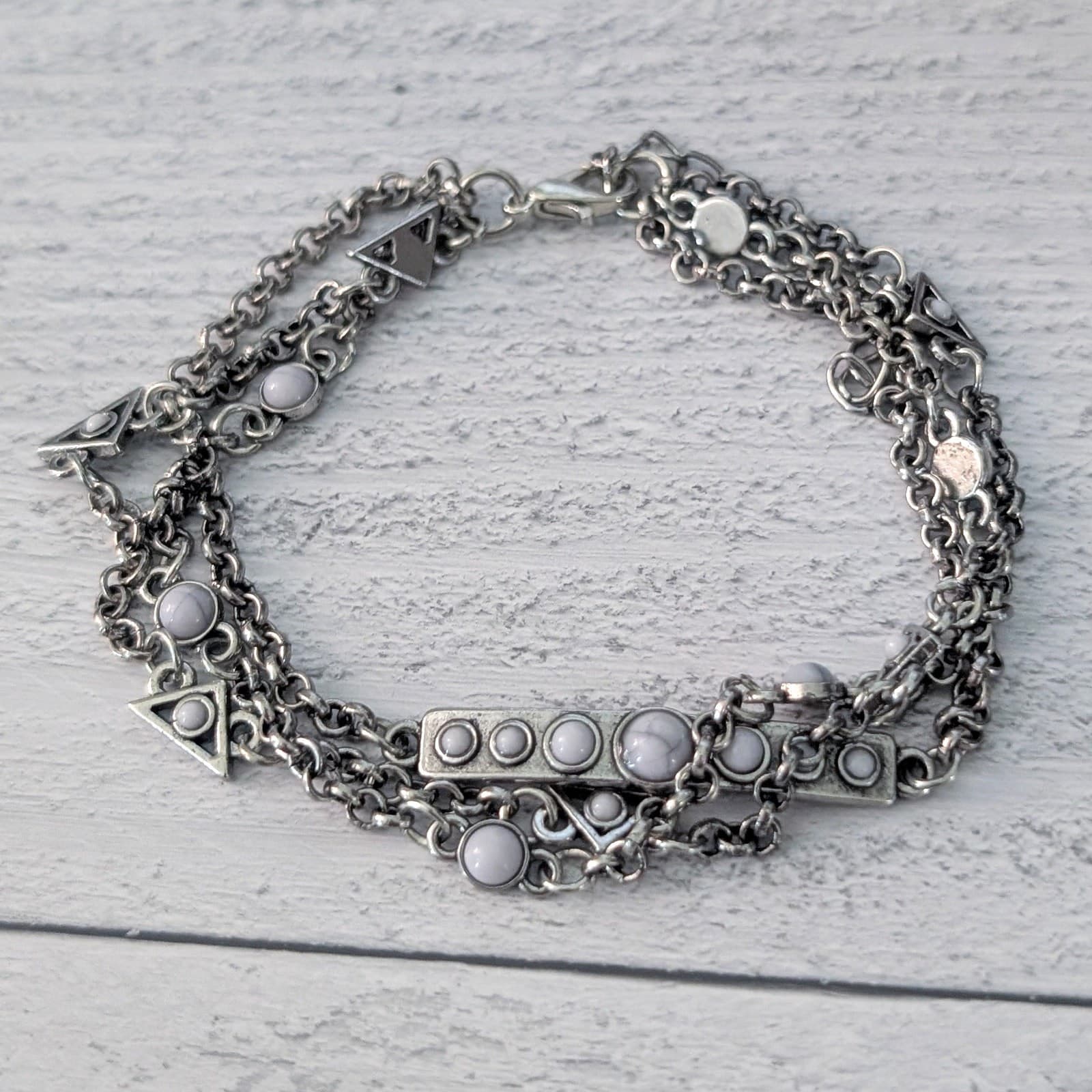 Pretty Multi Row Bracelet with Accents
