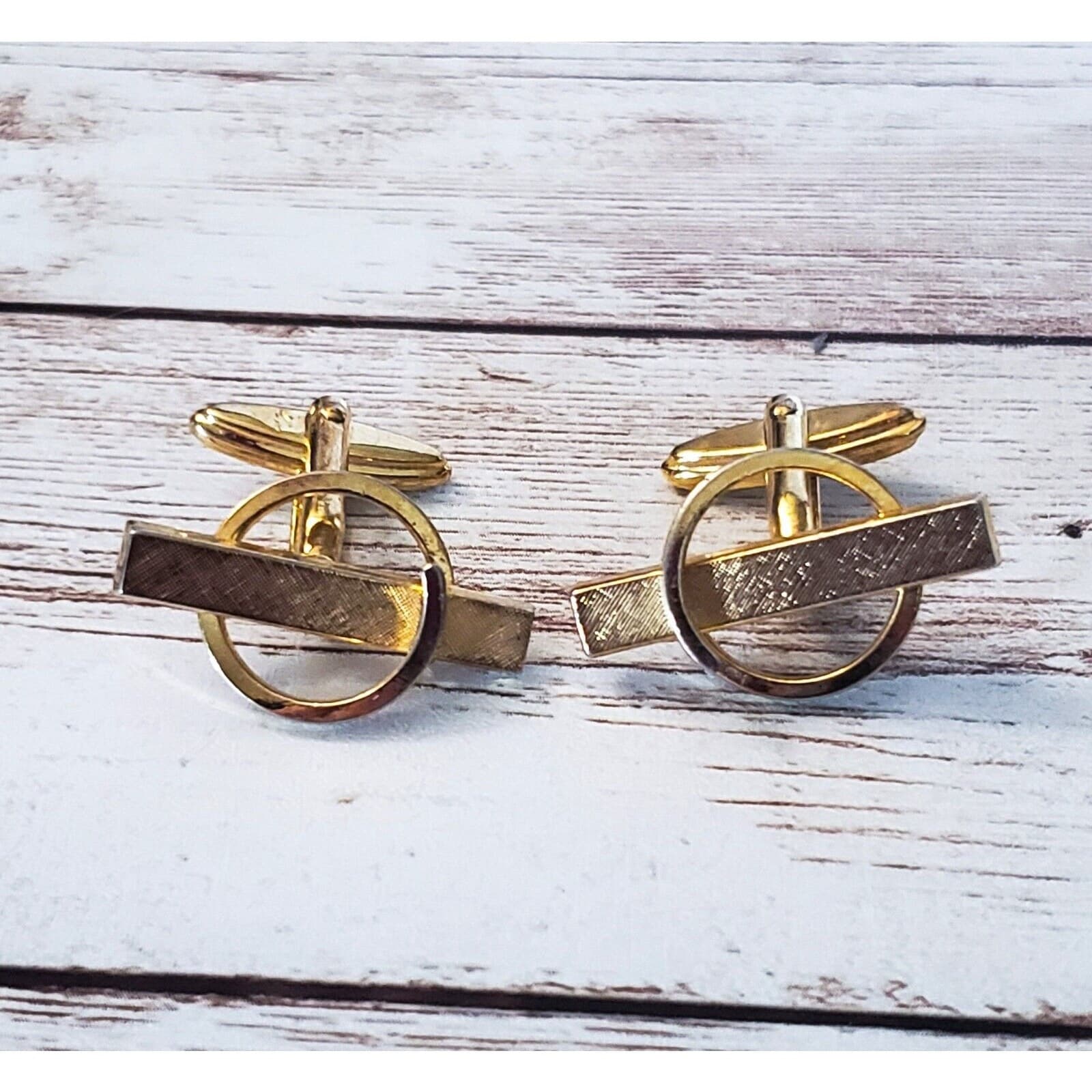 Vintage Cufflinks - Gold Tone Fancy