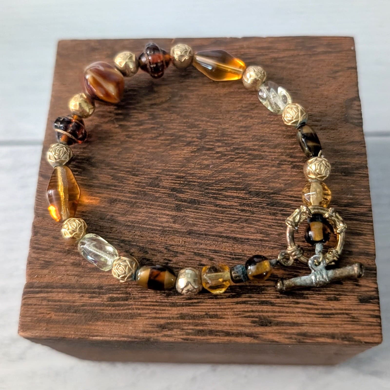 Vintage Bracelet Amber Tone Shades