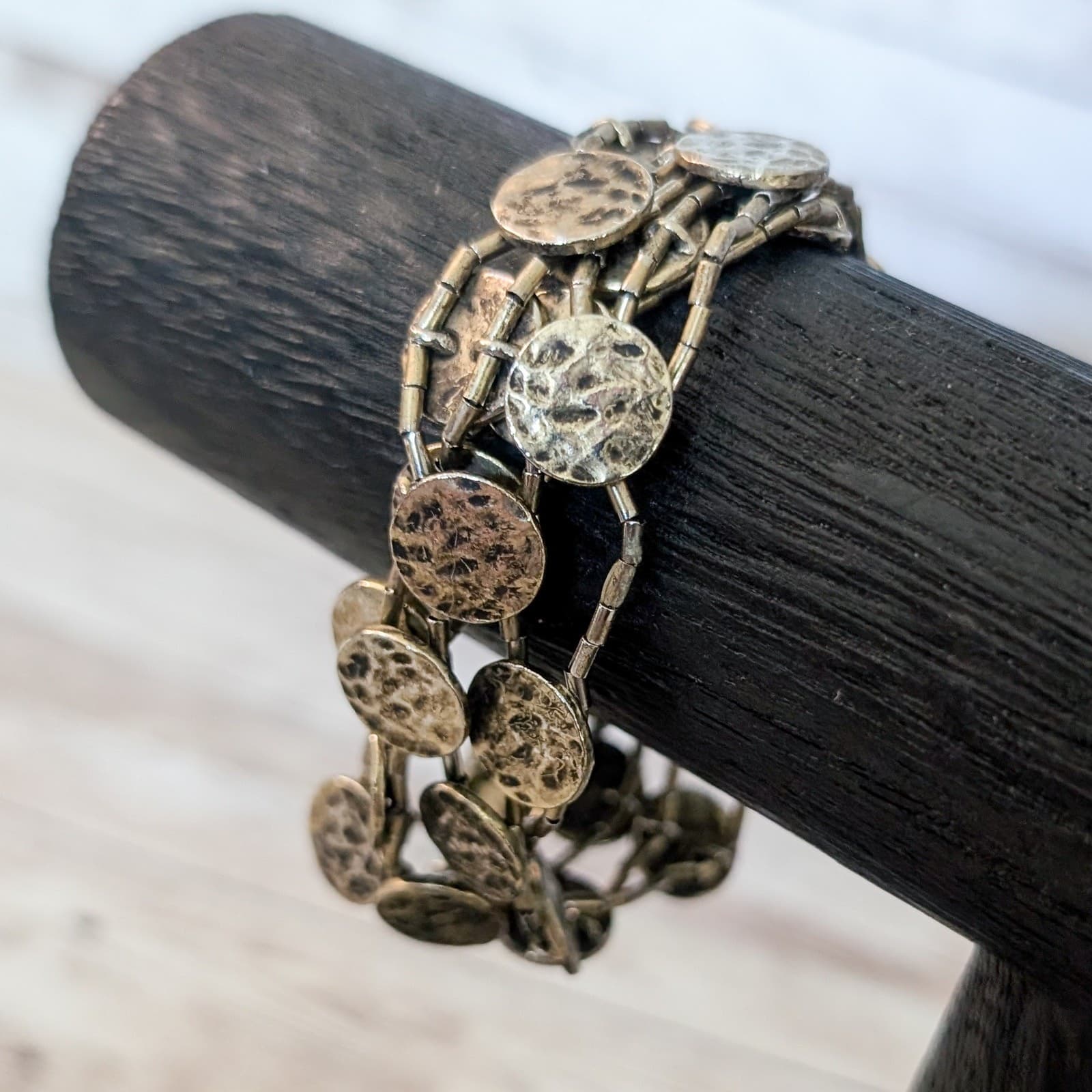 Multi Row Circle Stretch Bracelet