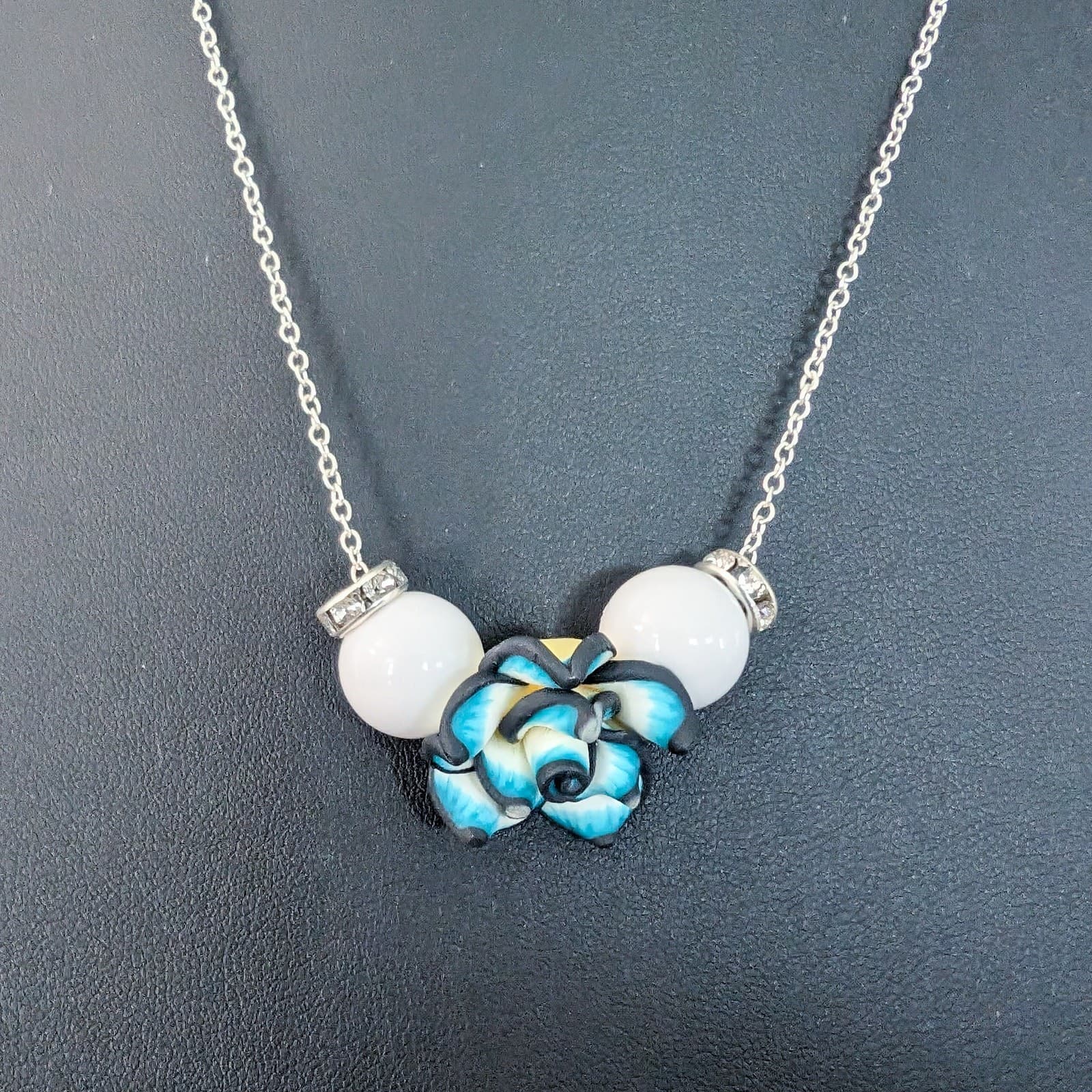 Vintage Necklace with Unusual Flower