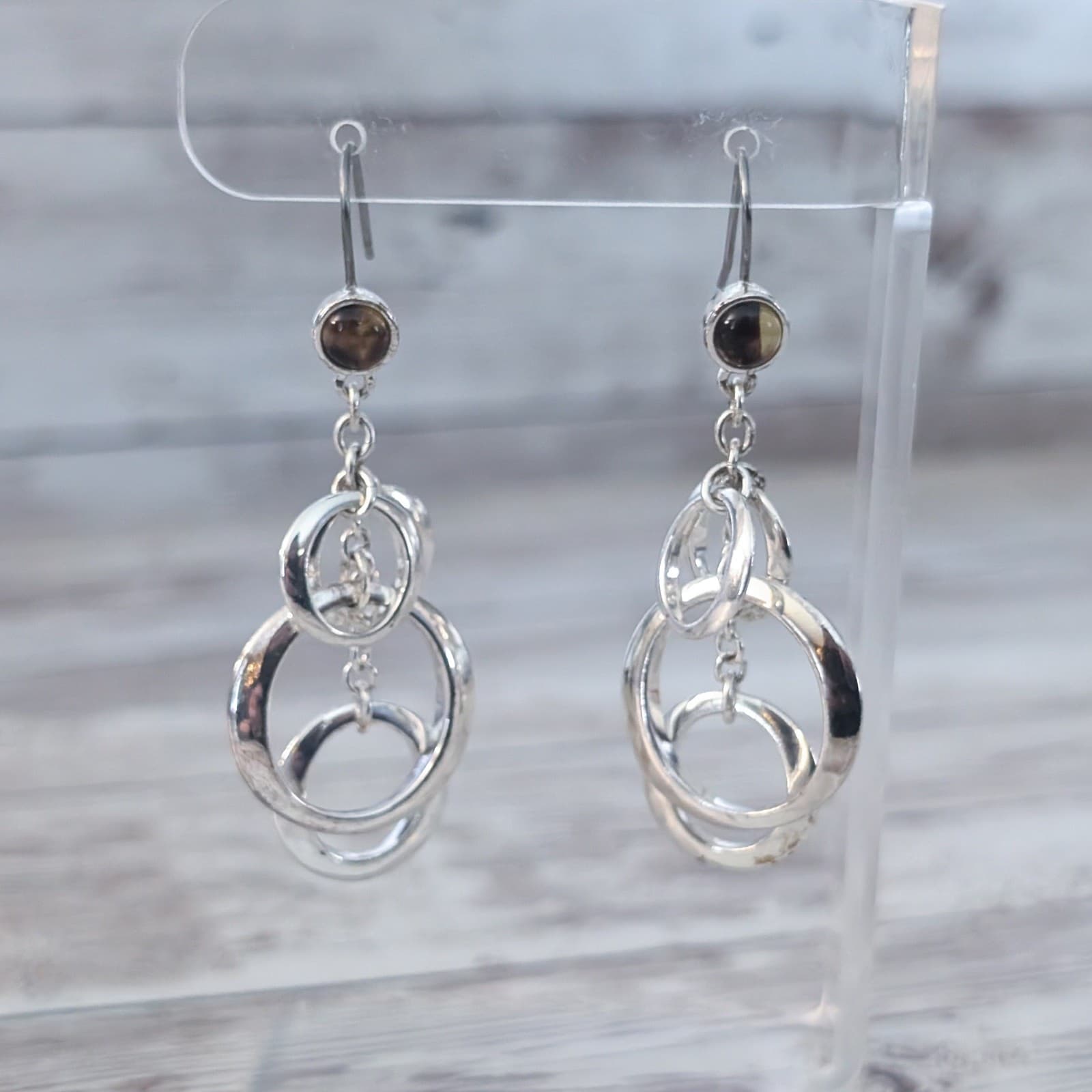 Marvella Earrings Silver Tone Dangle Earrings for Pierced Ears