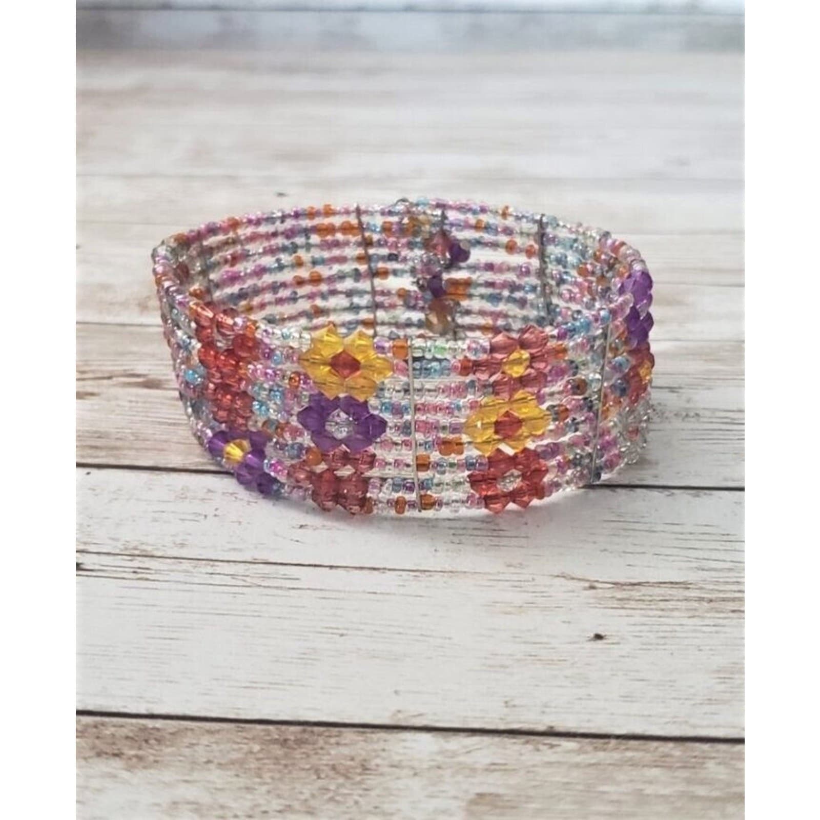 Vintage Bracelet - Flower Design Wrap Bracelet