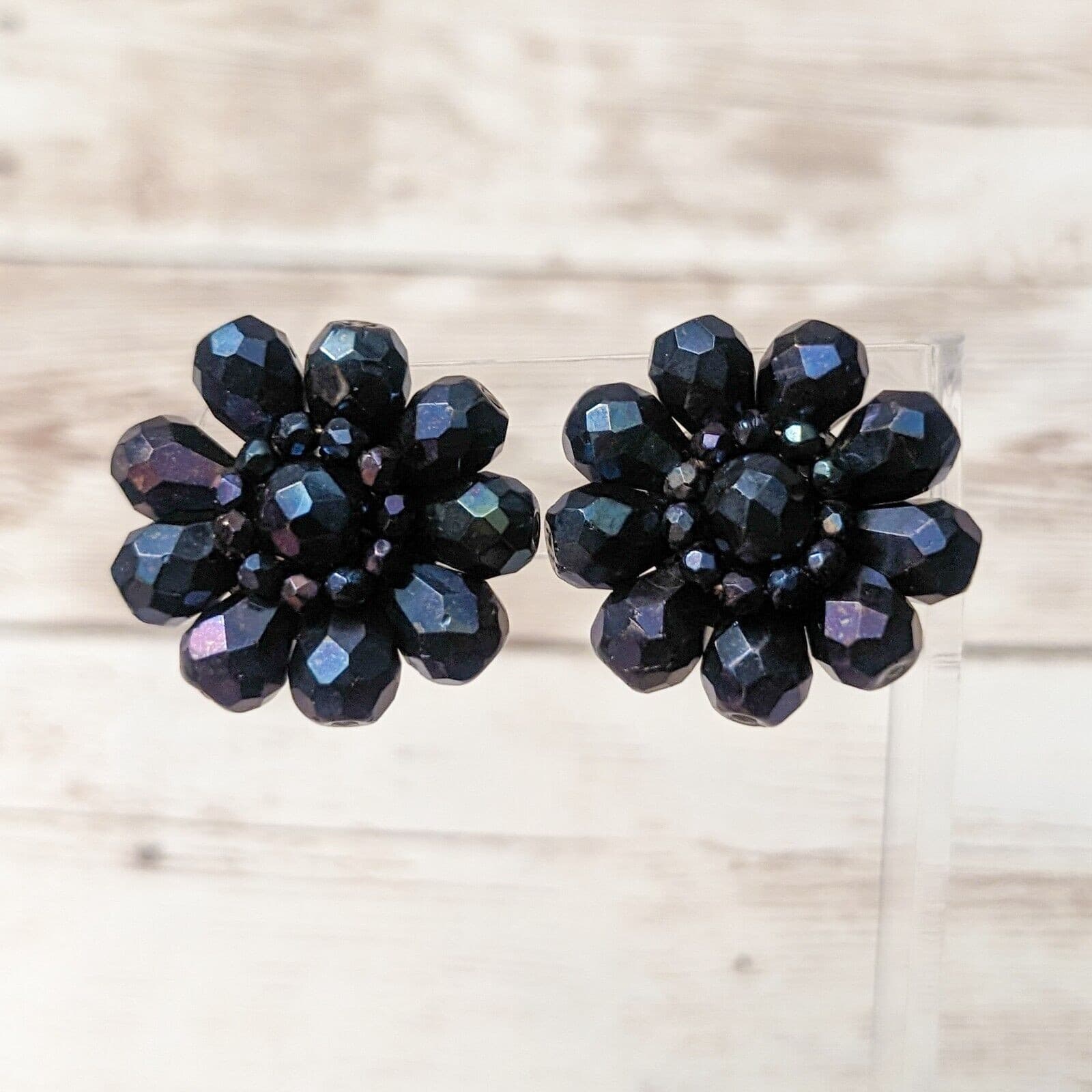 Vintage Clip On Earrings - Stamped Western Germany Stunning Statement 1.25"
