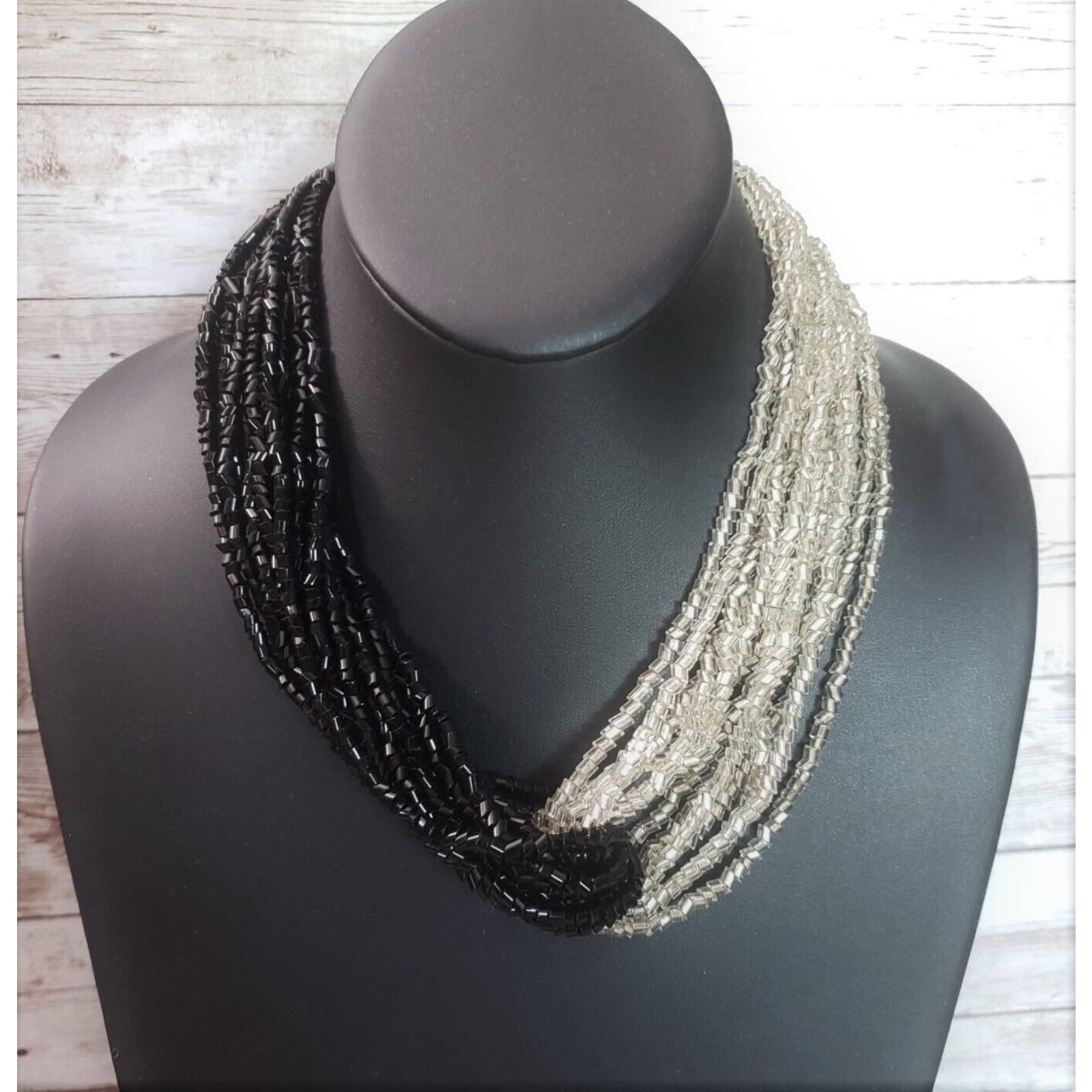 Vintage Statement Necklace - Contrasting Necklace Stunning Vintage Necklace